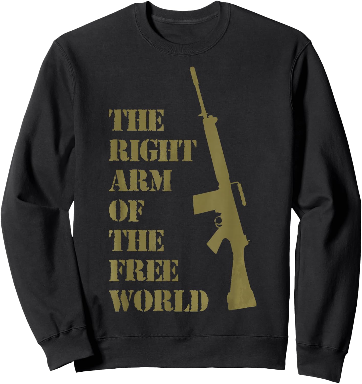 FN FAL fan t shirt 7.62 mm The right arm of the free world Sweatshirt - Sweatshirt | Black