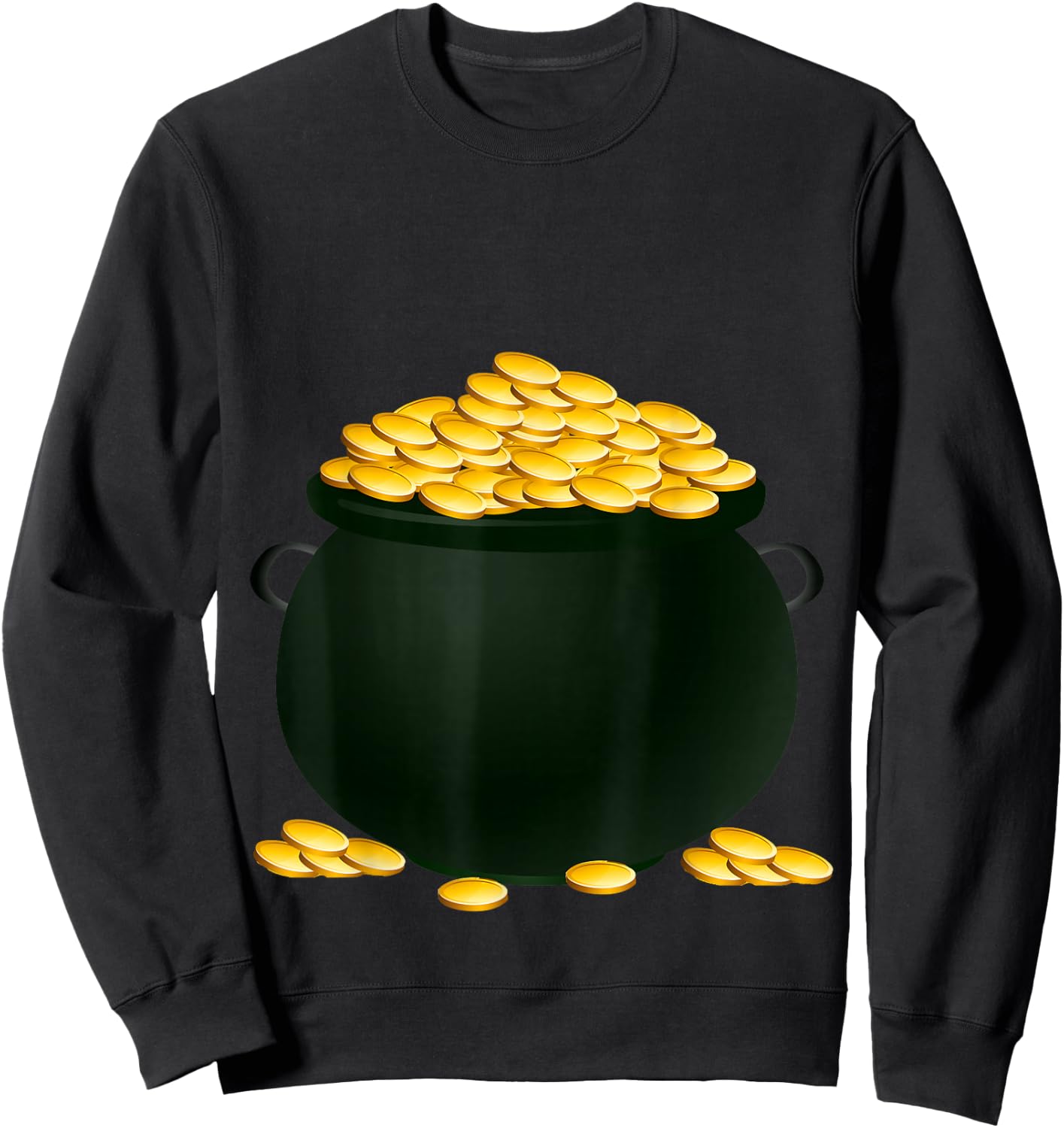 Pot of Gold Costume Holiday and Halloween Parties Sweatshirt - Sweatshirt | Black