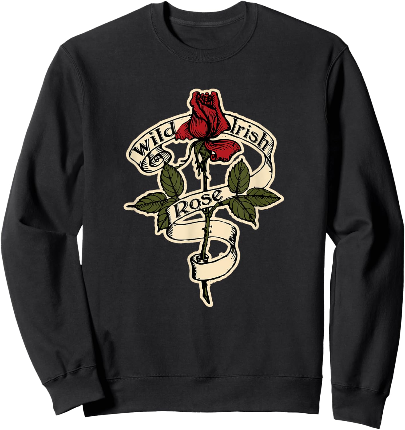 Wild Irish Rose shirt for St. Patrick's Day Sweatshirt - Sweatshirt | Black