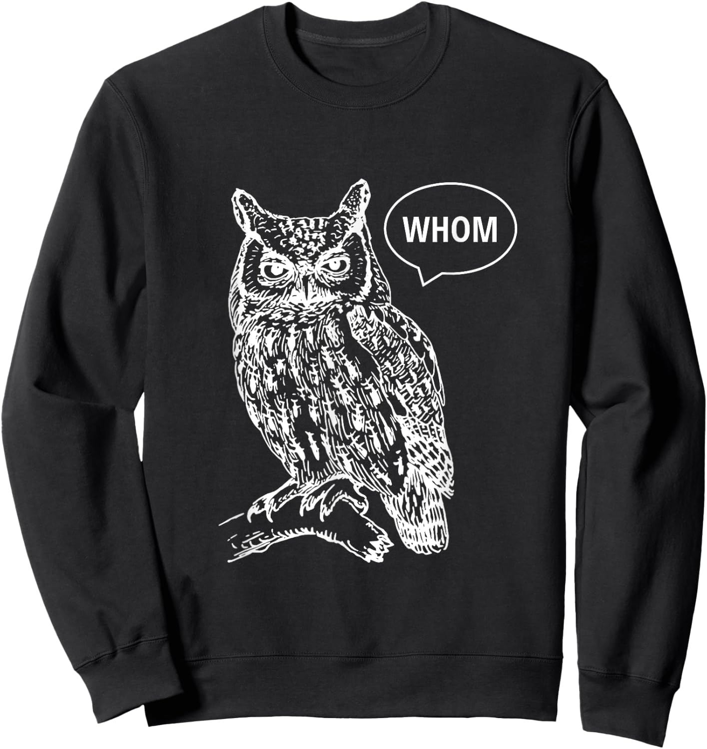 Owl Whom Sweatshirt - Sweatshirt | Black