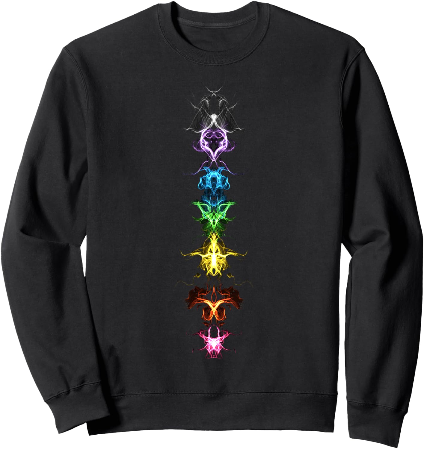 Chakras Fractal Buddhism Awareness Rainbow Power Sweatshirt - Sweatshirt | Black