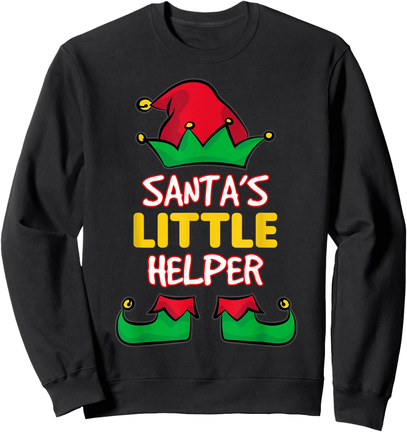 Santa's Little Helper - Santa Claus Sweatshirt - Sweatshirt | Black