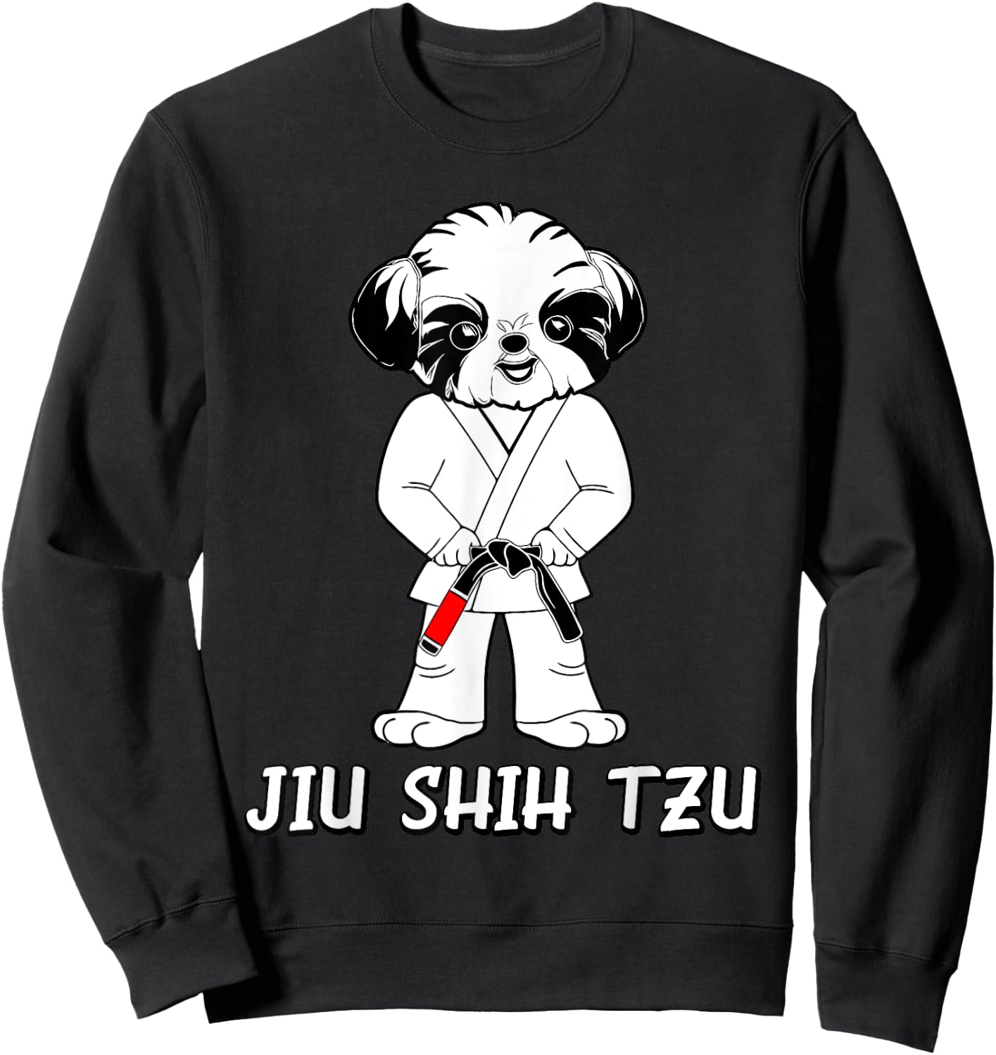 Jiu Jitsu BJJ Shih Tzu Martial Arts Practitioner Sweatshirt - Sweatshirt | Black