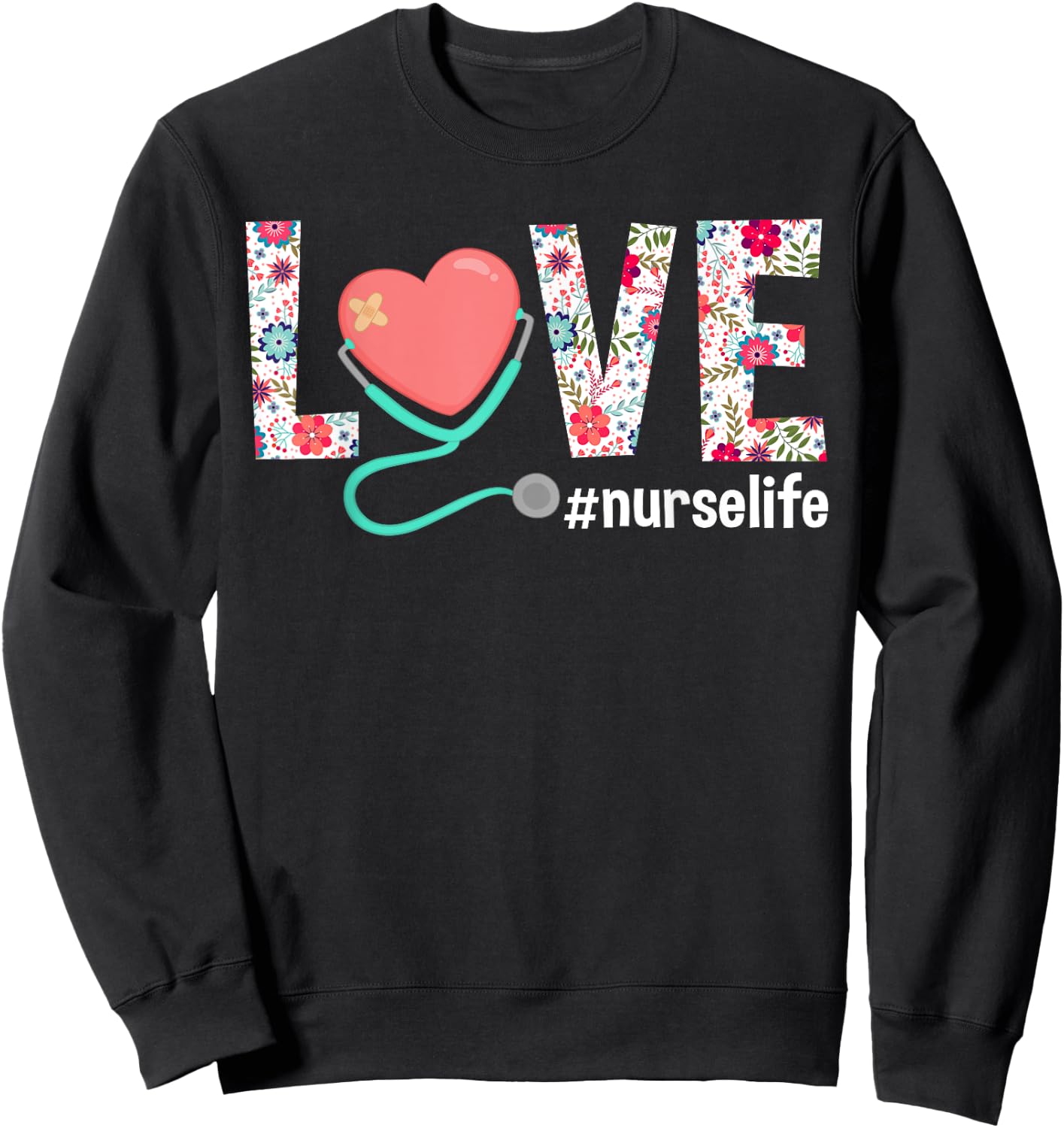 Nurse Life Nursing Clinical RN LPN T Shirt Sweatshirt - Sweatshirt | Black
