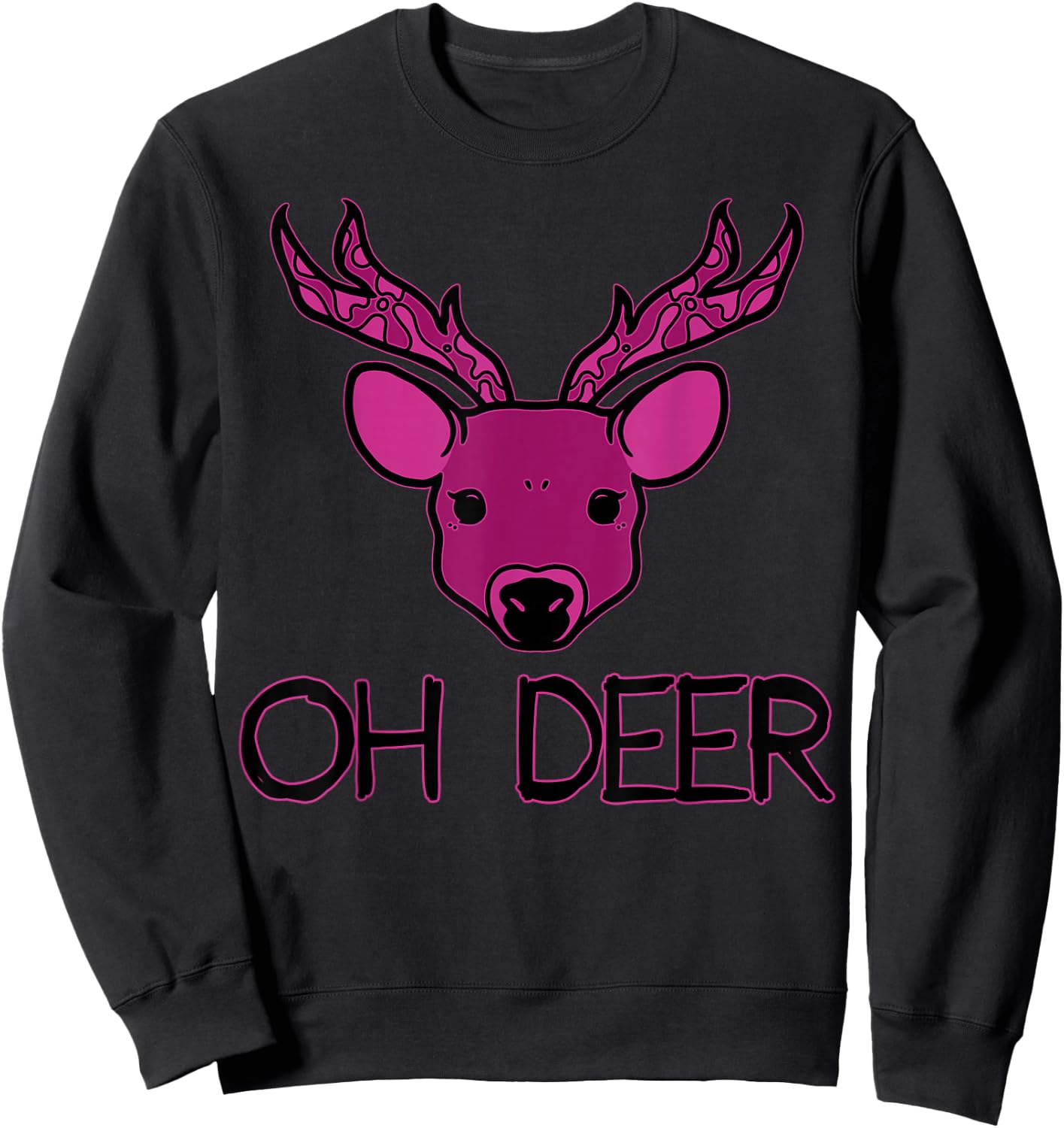 OH DEER Pun OH DEAR Sweatshirt - Sweatshirt | Black