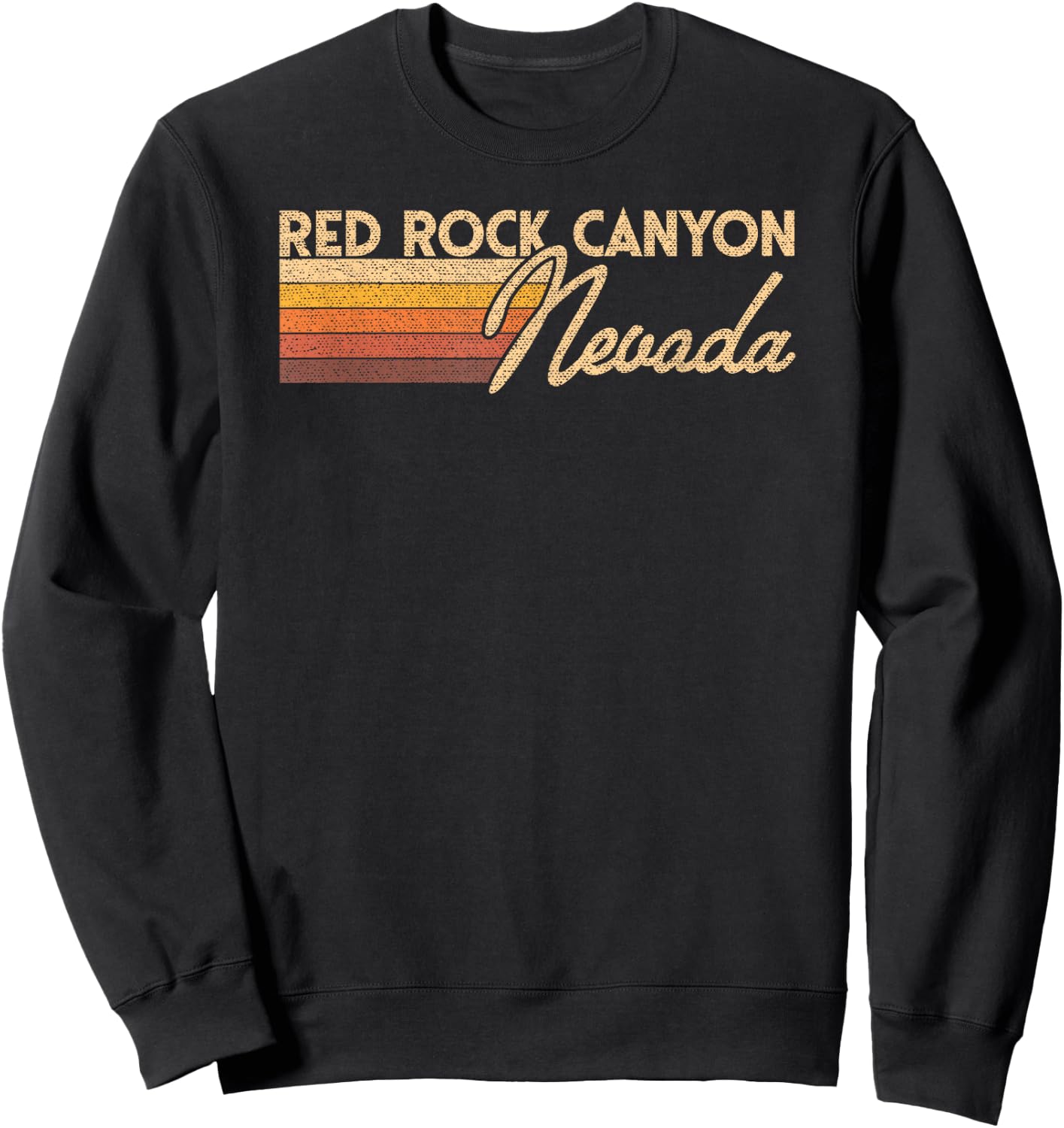 80s Style Red Rock Canyon Nevada Sweatshirt - Sweatshirt | Black