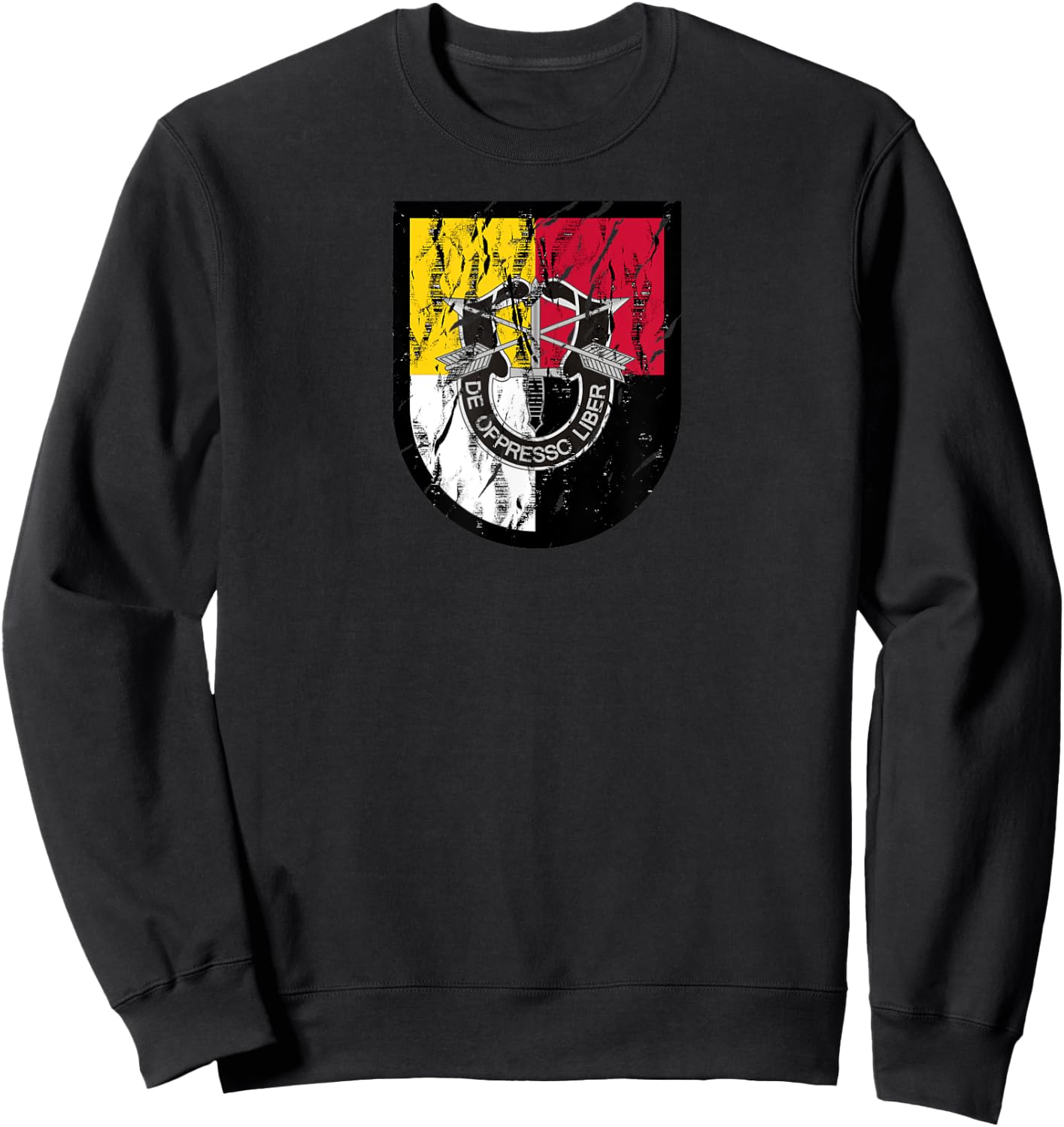 US Special Forces Shirt - 3rd Group (SFG) - Distressed Sweatshirt - Sweatshirt | Black