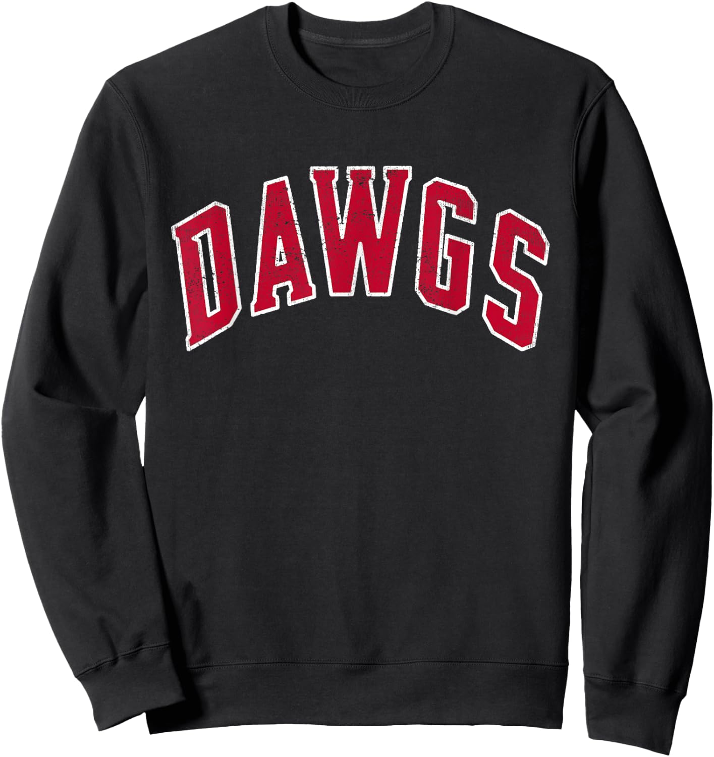 Retro Bulldogs School Sports Name Dawgs Back To School Sweatshirt - Sweatshirt | Black