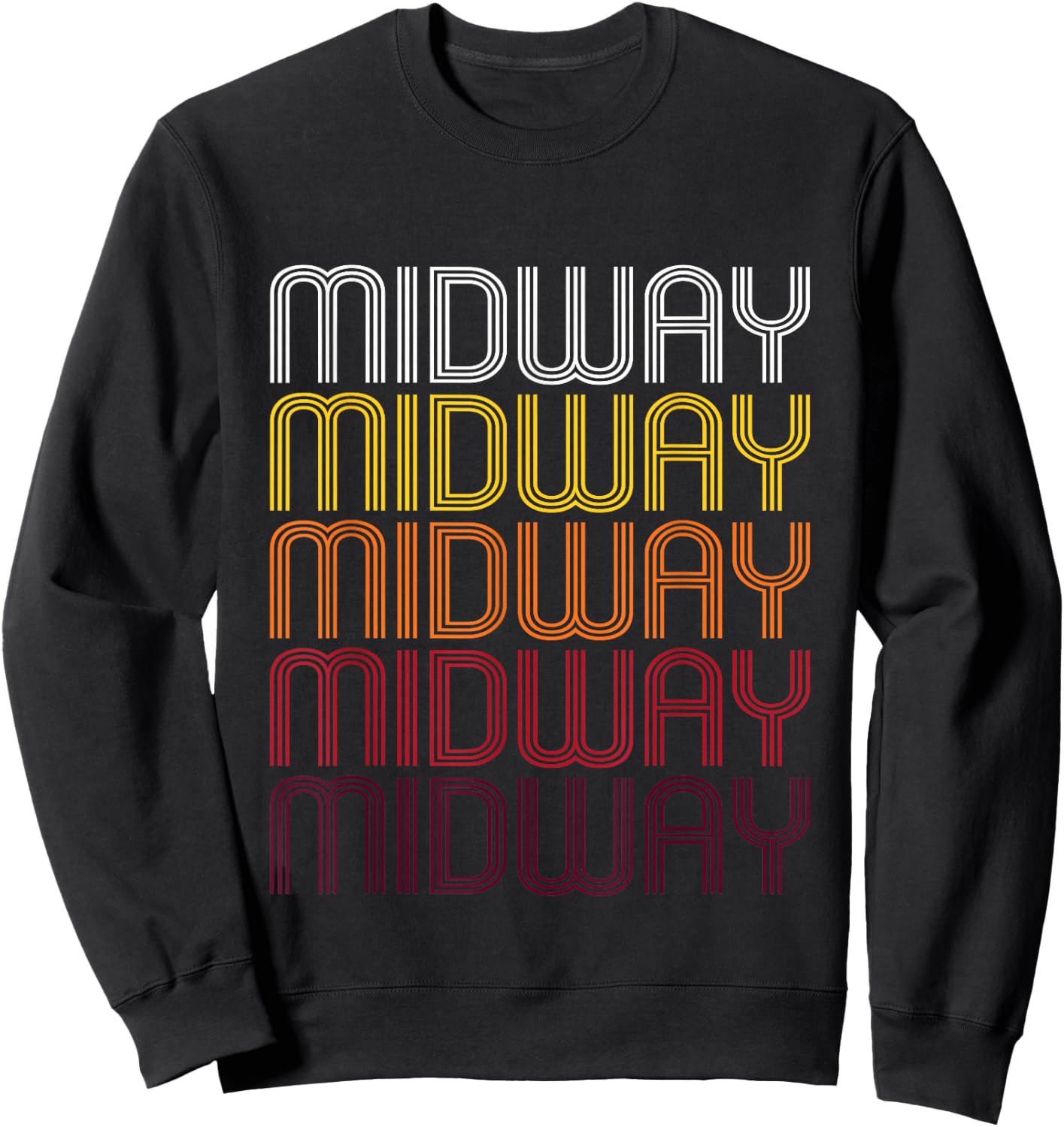 Midway, UT | Vintage Style Utah Sweatshirt - Sweatshirt | Black
