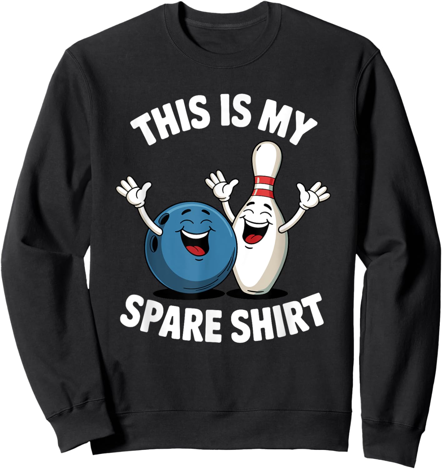 This Is My Spare Shirt Funny Bowling Sweatshirt - Sweatshirt | Black