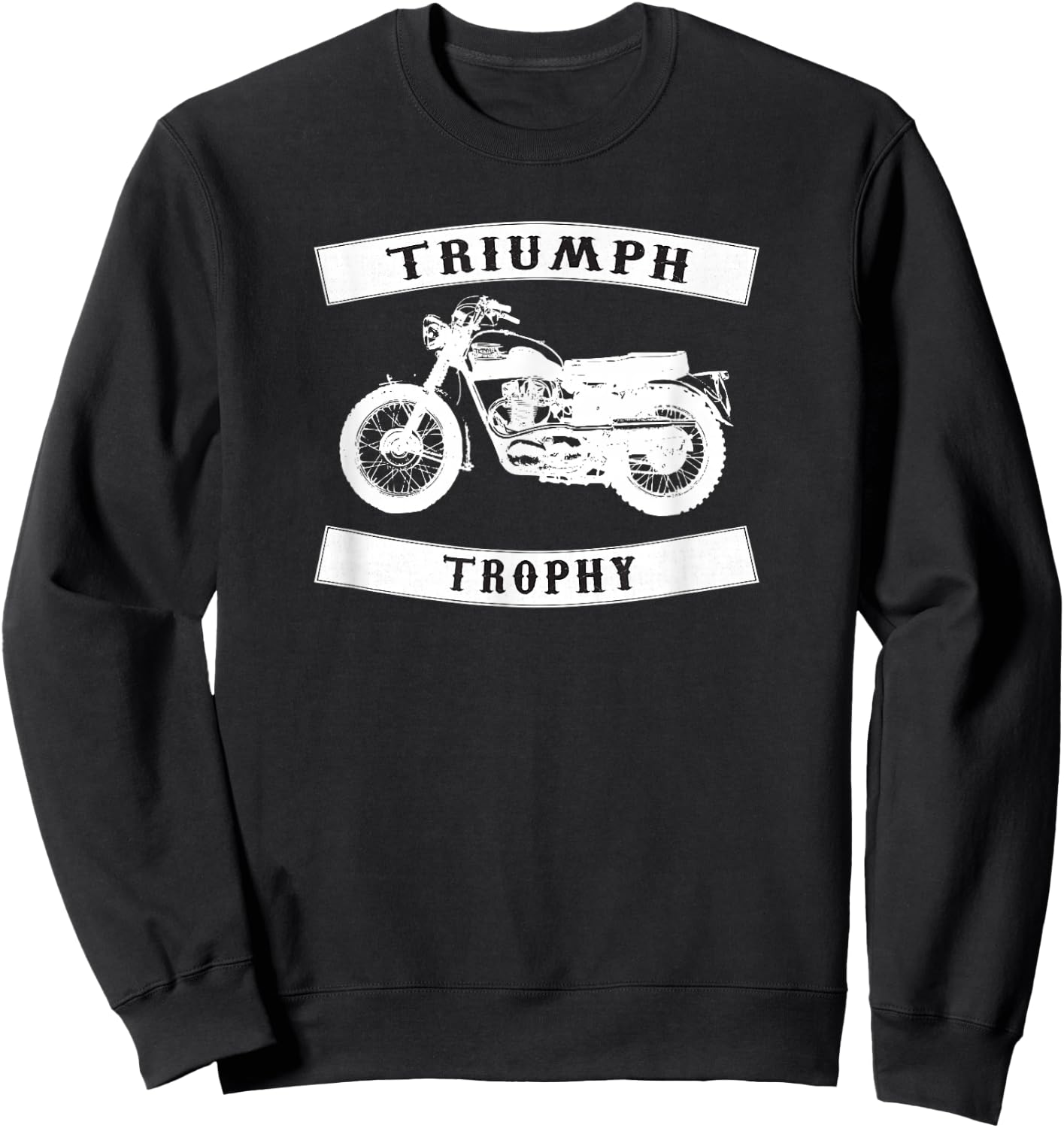 Triumph TR6 Trophy- Classic Motor Cycle Sweatshirt - Sweatshirt | Black