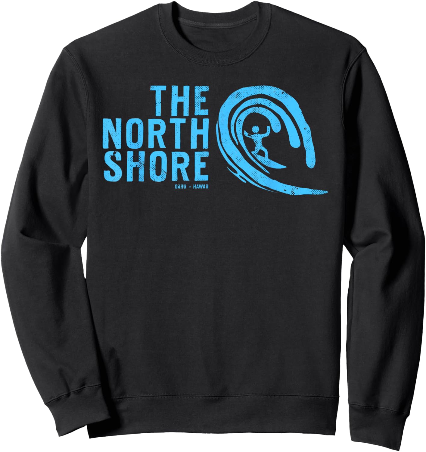 The North Shore Oahu Hawaii, Hawaiian Surf Family Vacation Sweatshirt - Sweatshirt | Black