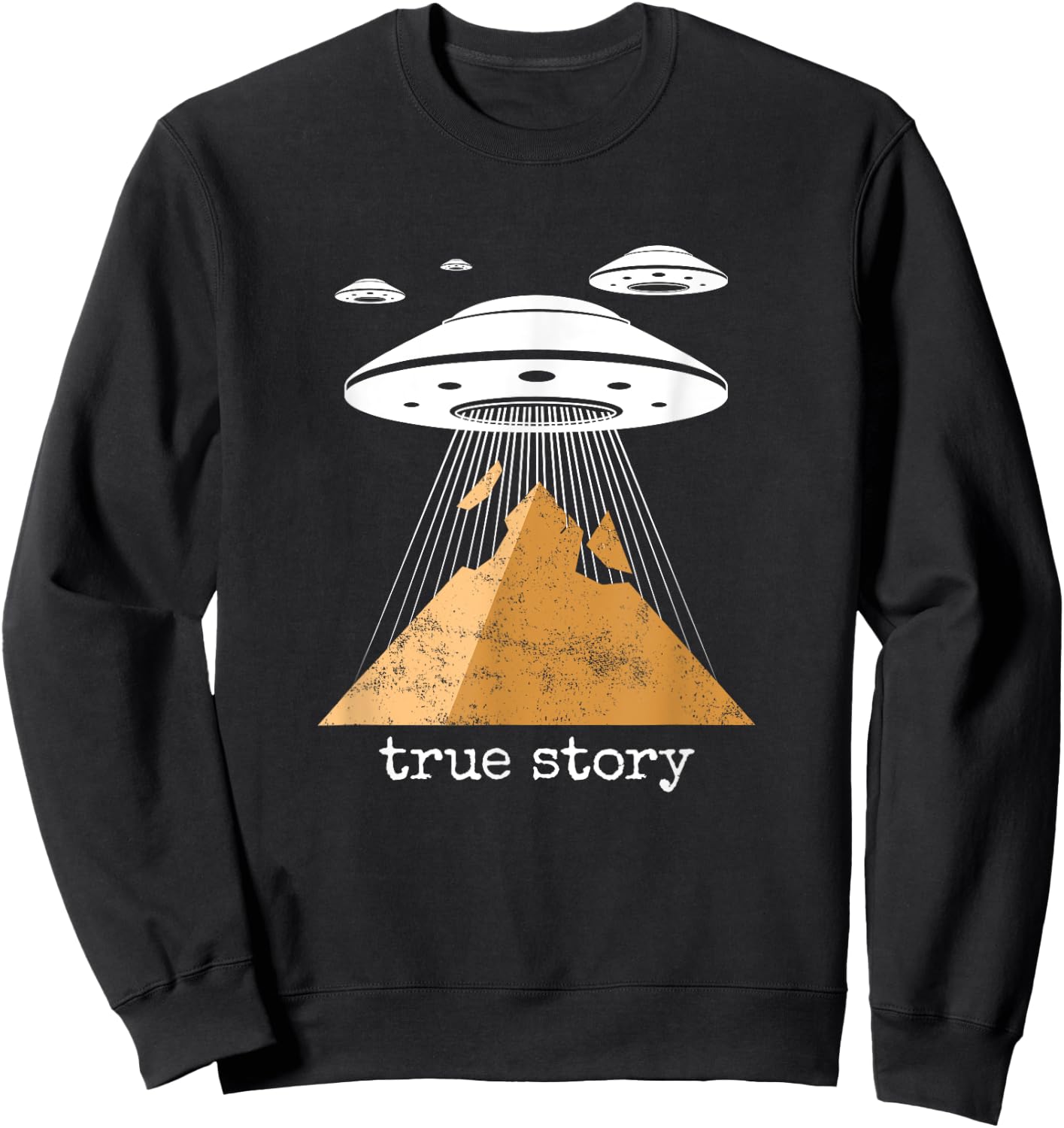 Ancient Alien Theory Novelty Shirt - UFO Conspiracy Sweatshirt - Sweatshirt | Black