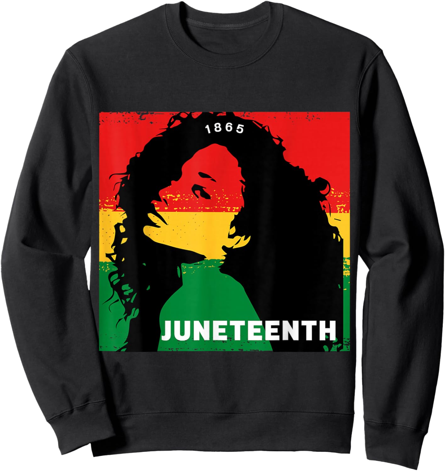 Juneteenth 1865 Natural Hair Black Pride Sweatshirt - Sweatshirt | Black