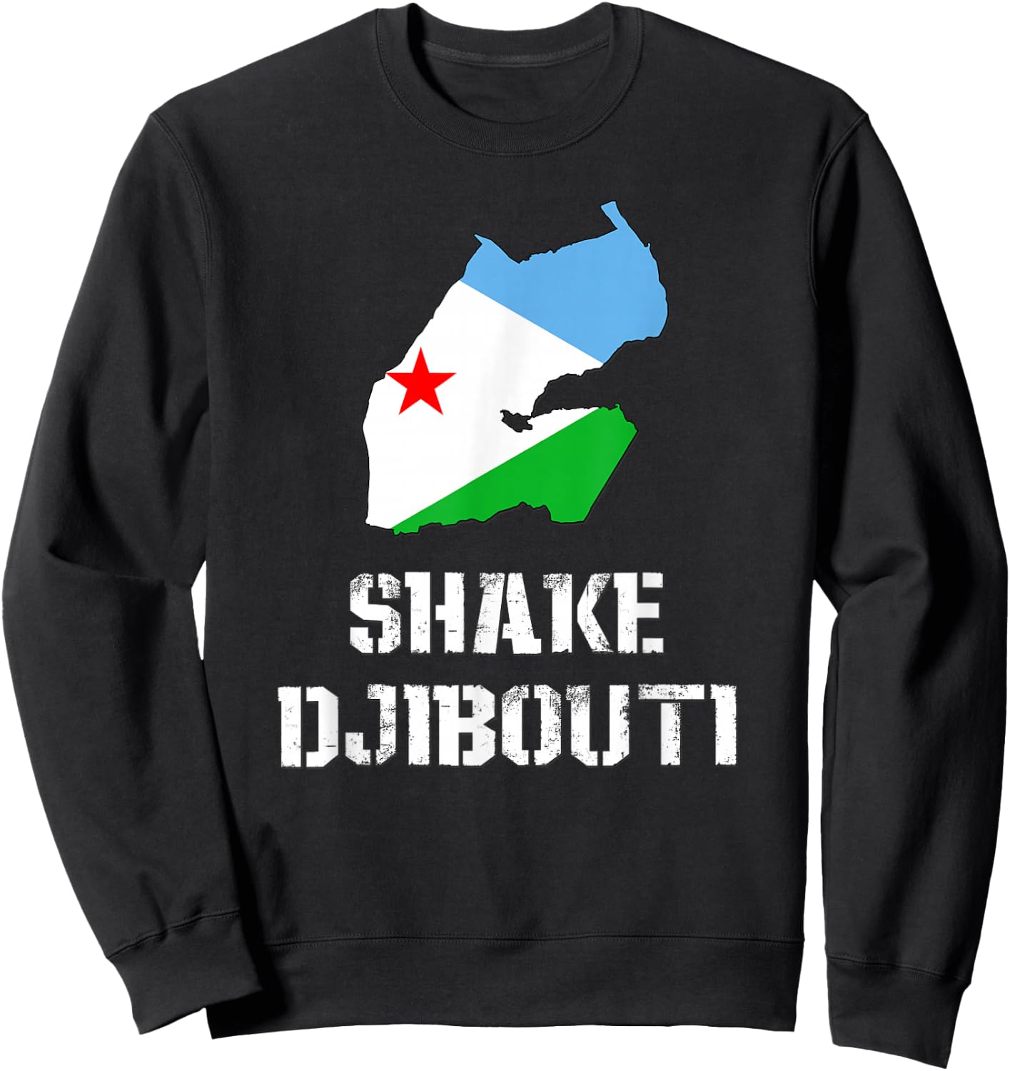 Funny SHAKE DJIBOUTI Sweatshirt - Sweatshirt | Black