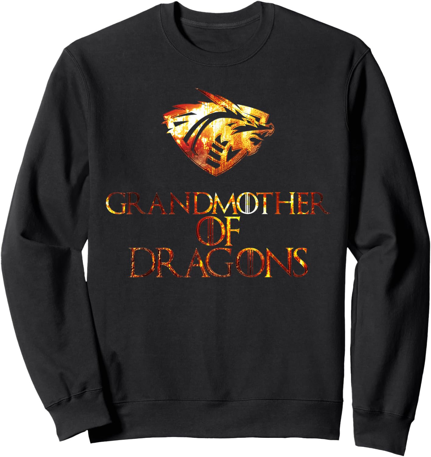 Grandmother Of Dragons Cool Vintage Style Gift Sweatshirt - Sweatshirt | Black