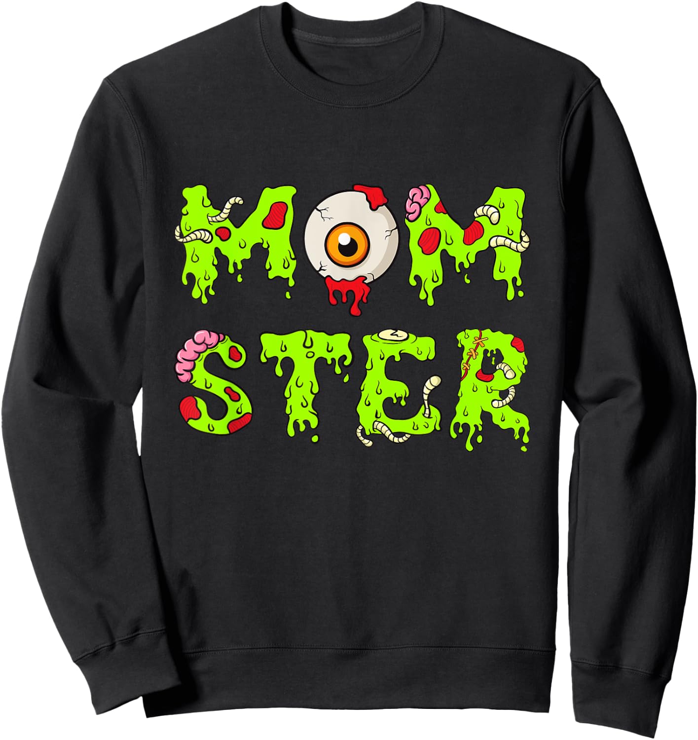 Funny Halloween Shirt for Mom Mom-ster Sweatshirt - Sweatshirt | Black