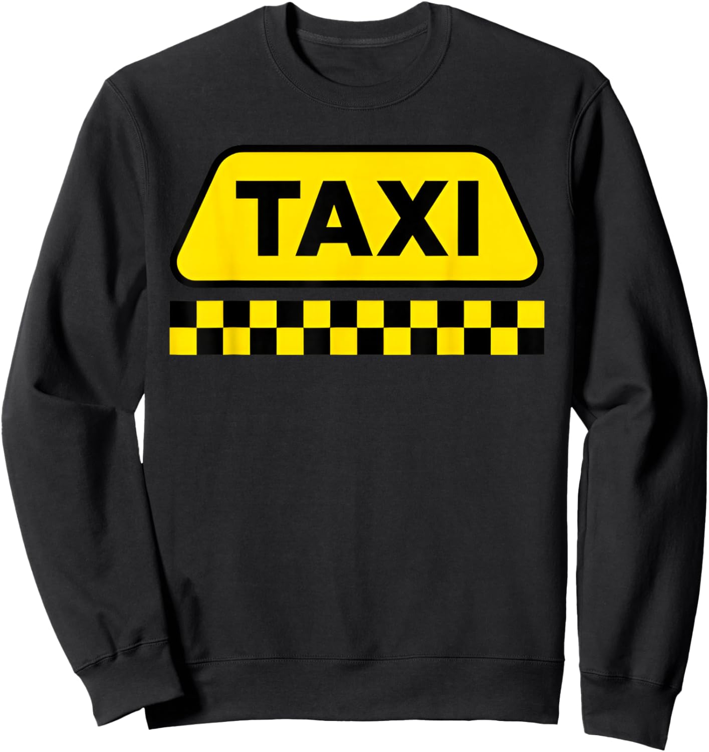 NYC Taxi Costume Halloween Yellow Cab Driver Men Women Kids Sweatshirt - Sweatshirt | Black