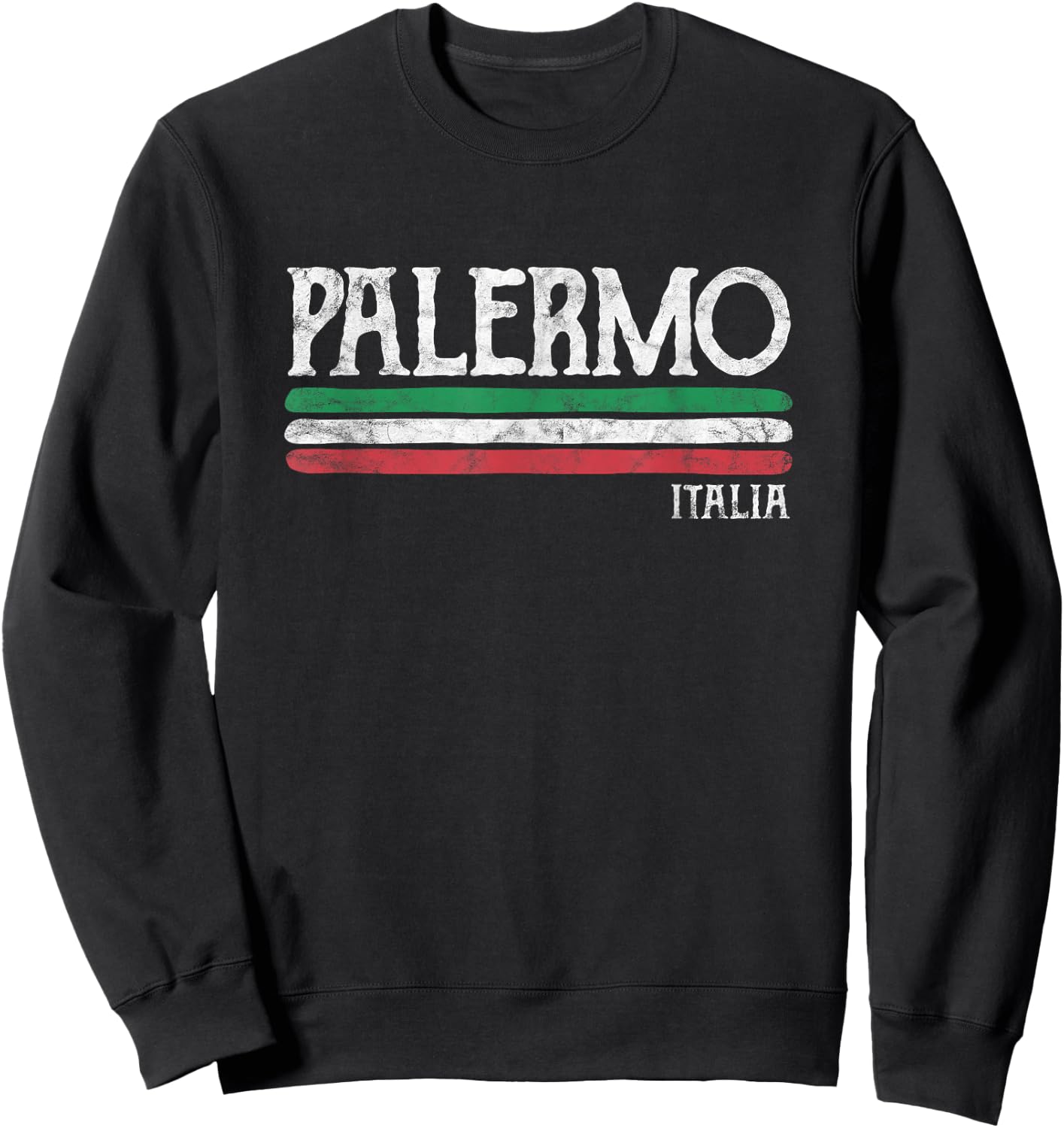 Palermo Sicily Italy Italian Flag Souvenirs Sweatshirt - Sweatshirt | Black