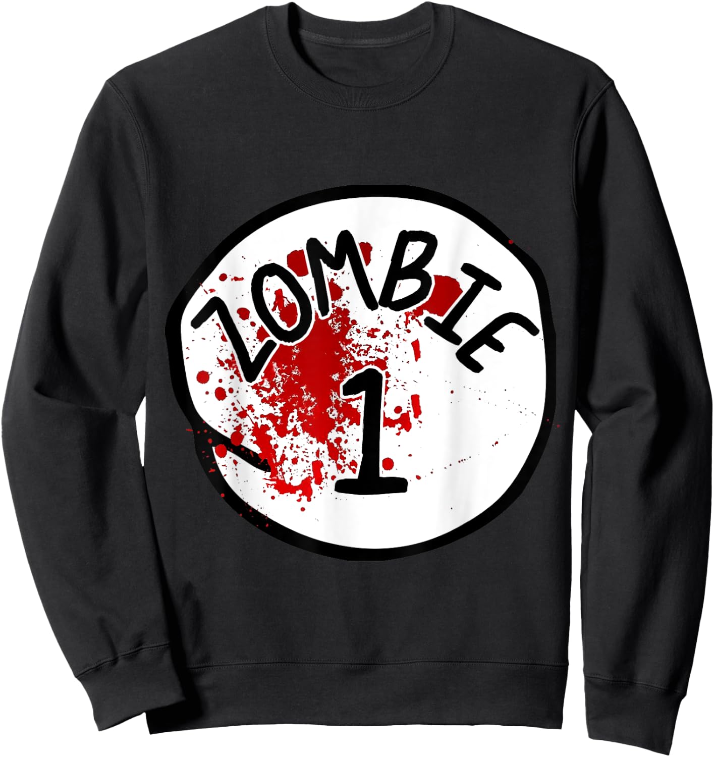 Couples Zombie 1 Halloween Costume Sweatshirt - Sweatshirt | Black
