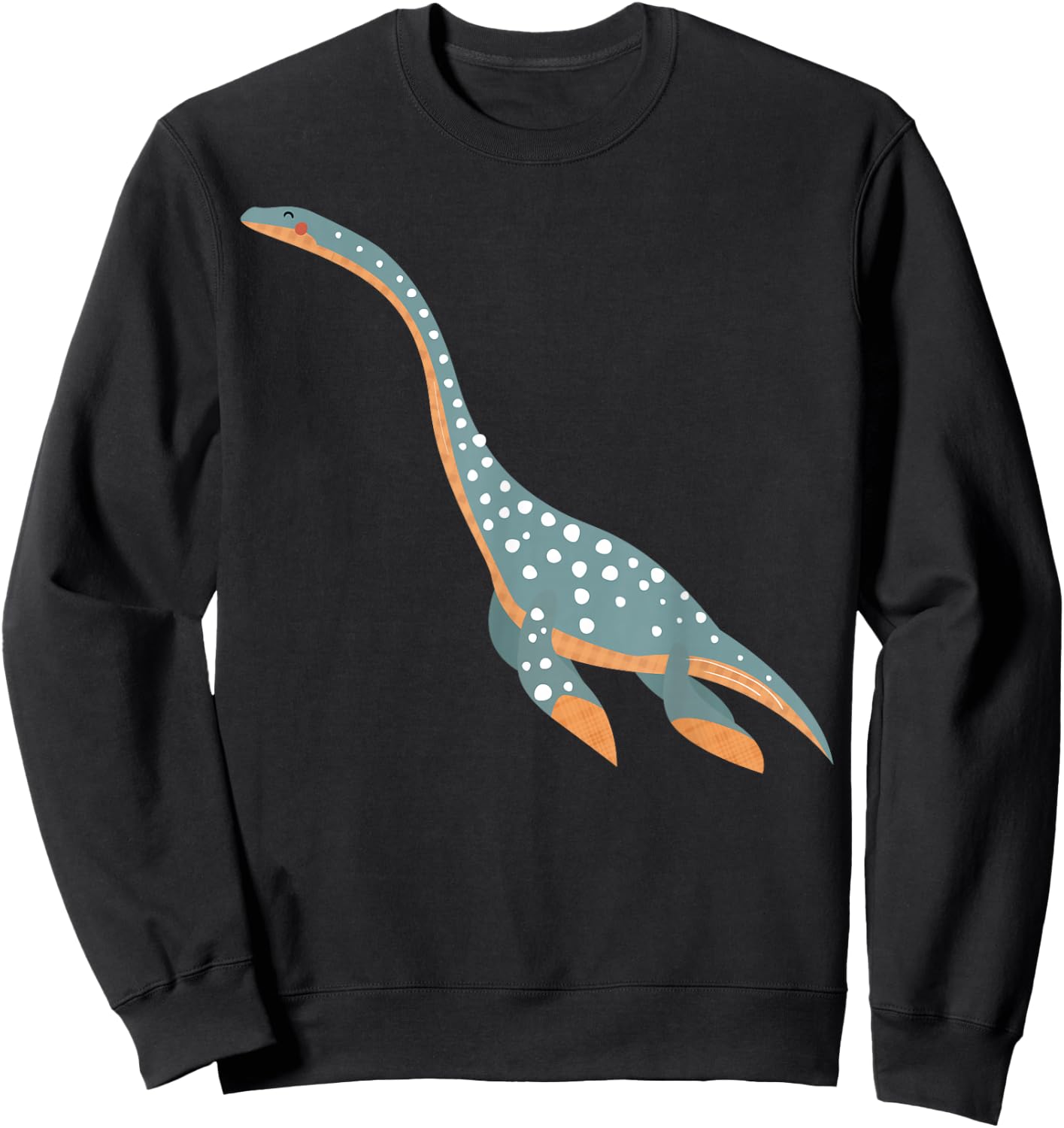 Cute Elasmosaurus | Swimming Ocean Dinosaur & Gift Sweatshirt - Sweatshirt | Black