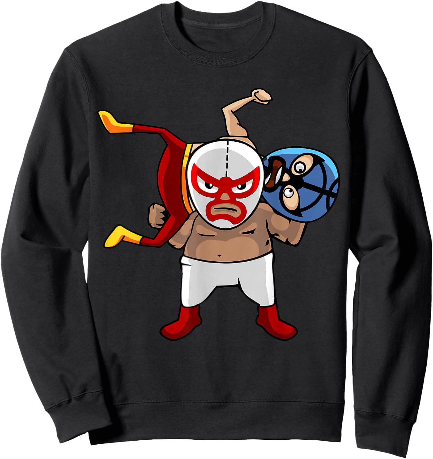 Cool Mexican Wrestling Lucha Libre Mask - Retro Legend Sweatshirt - Sweatshirt | Black