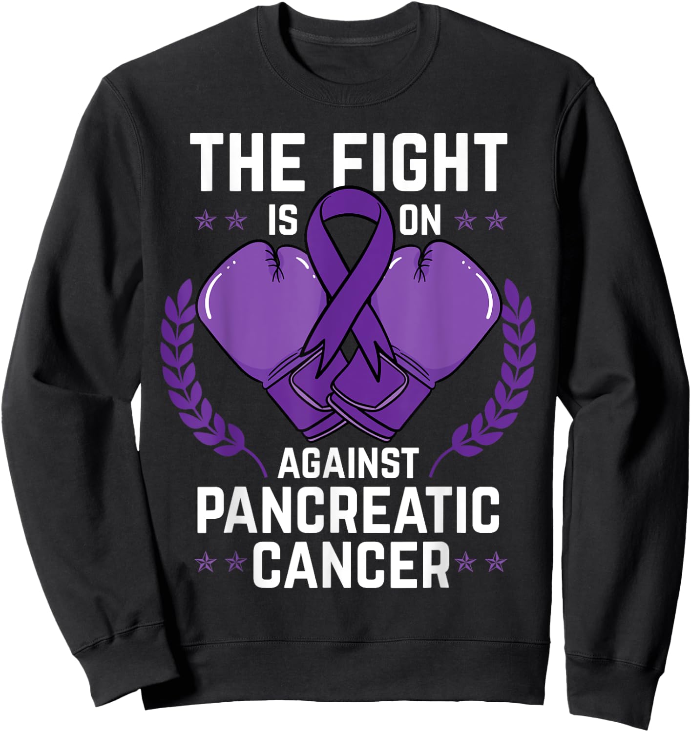 Pancreatic Cancer Shirt Chemotherapy Stomach Boxing Gift Sweatshirt - Sweatshirt | Black