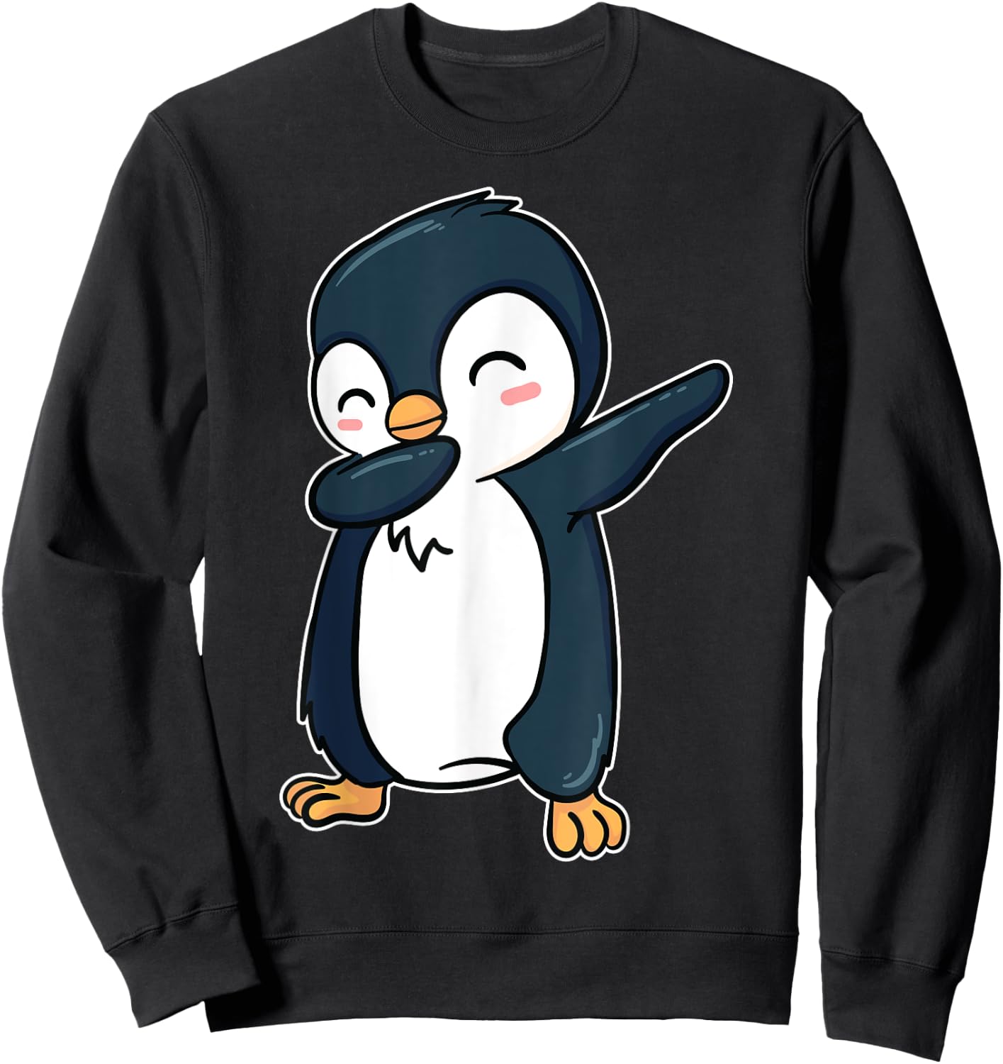 Dabbing Penguin Dab Dance Seabird Animal Lover Waterbird Sweatshirt - Sweatshirt | Black
