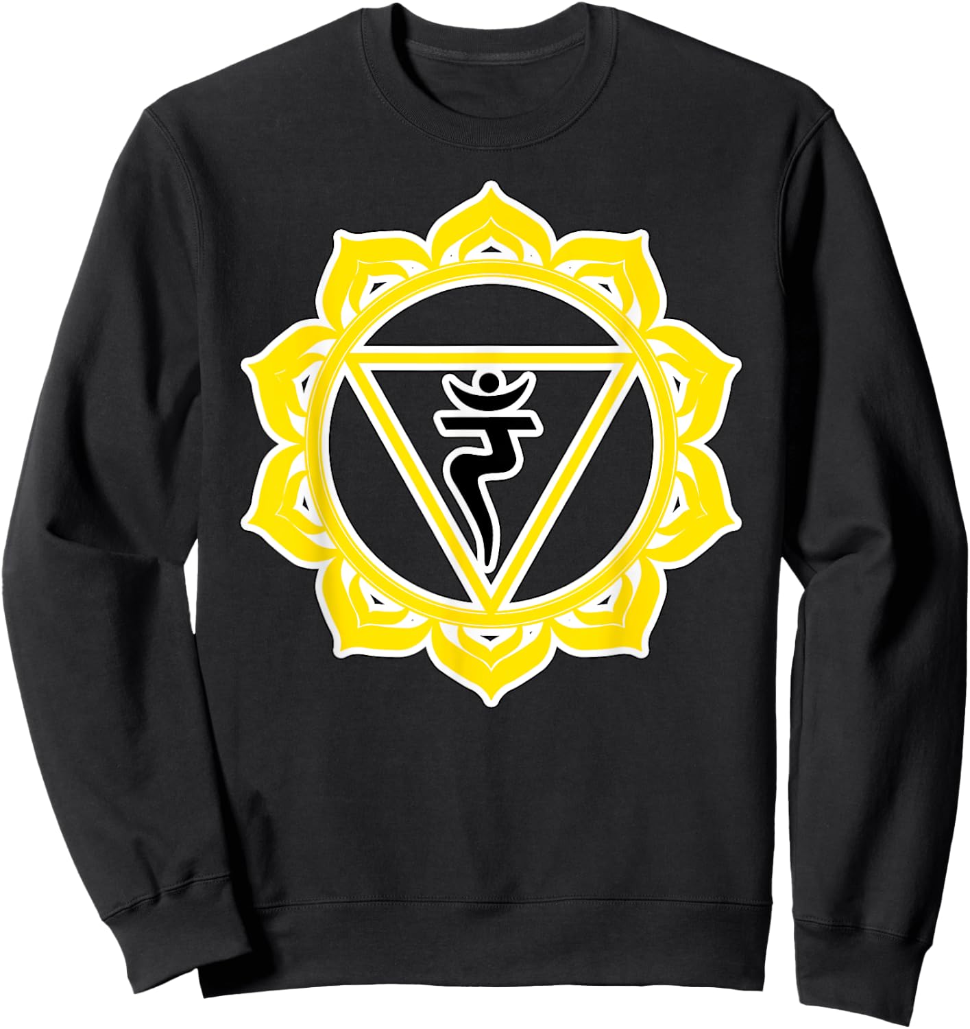 Yoga Manipura Solar Plexus Wisdom Power Yellow Chakra Sweatshirt - Sweatshirt | Black