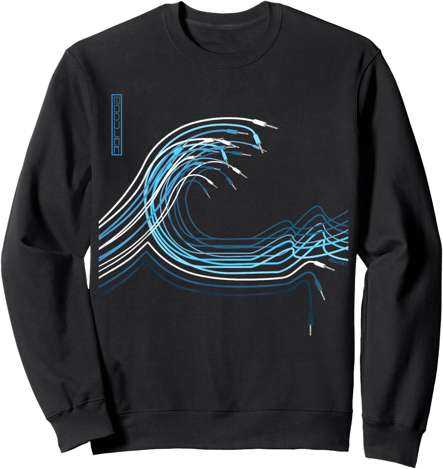 Great Wave for Electronic Musician and Synthesizer Player Sweatshirt - Sweatshirt | Black