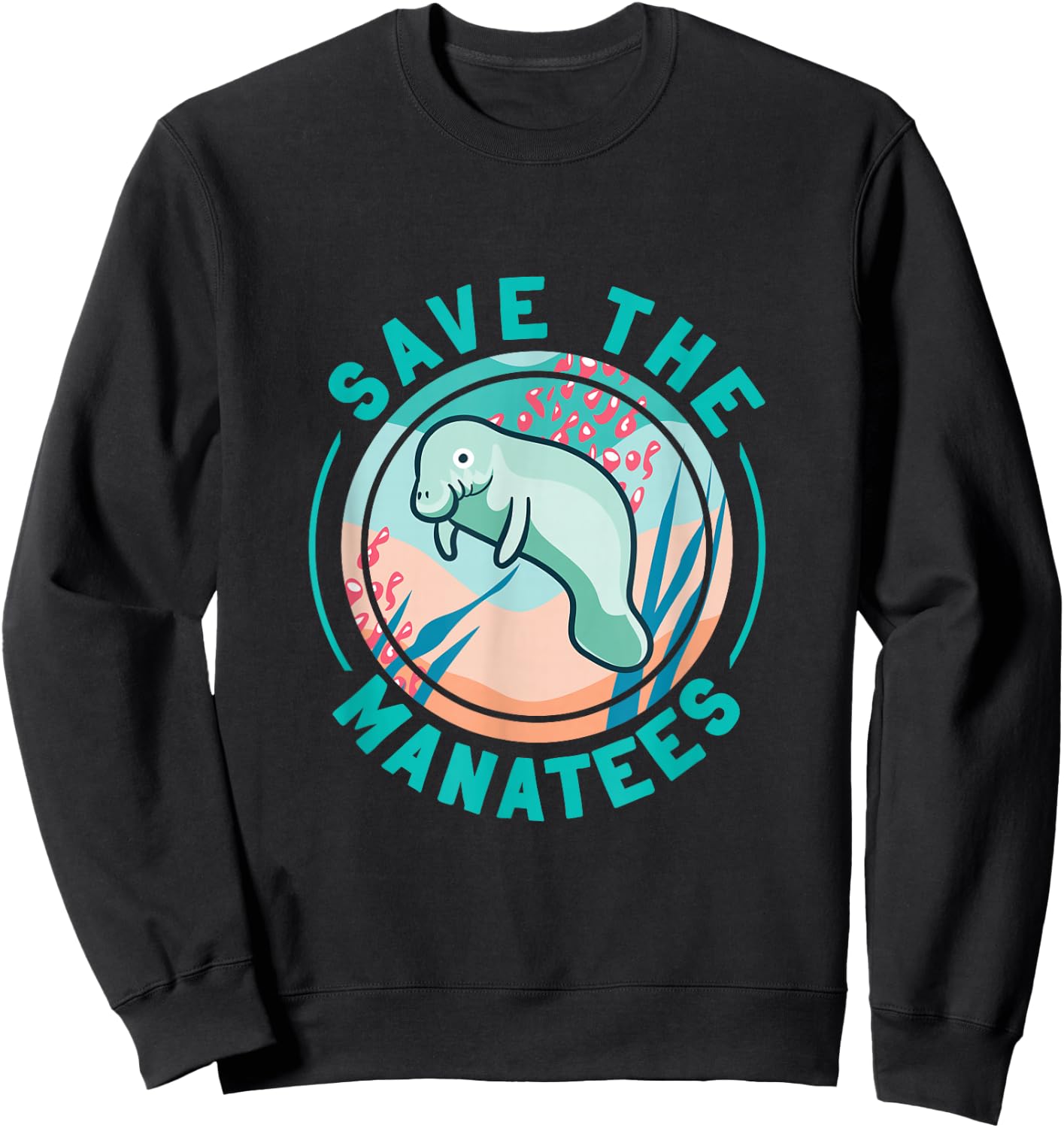 Cute Save The Manatees Sweatshirt - Sweatshirt | Black