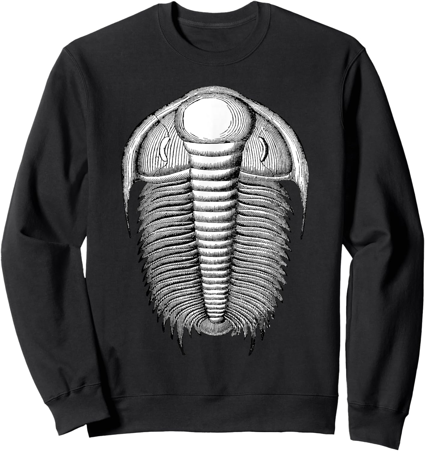 Trilobite Fossil Scientific Palaeontology Art Sweatshirt - Sweatshirt | Black