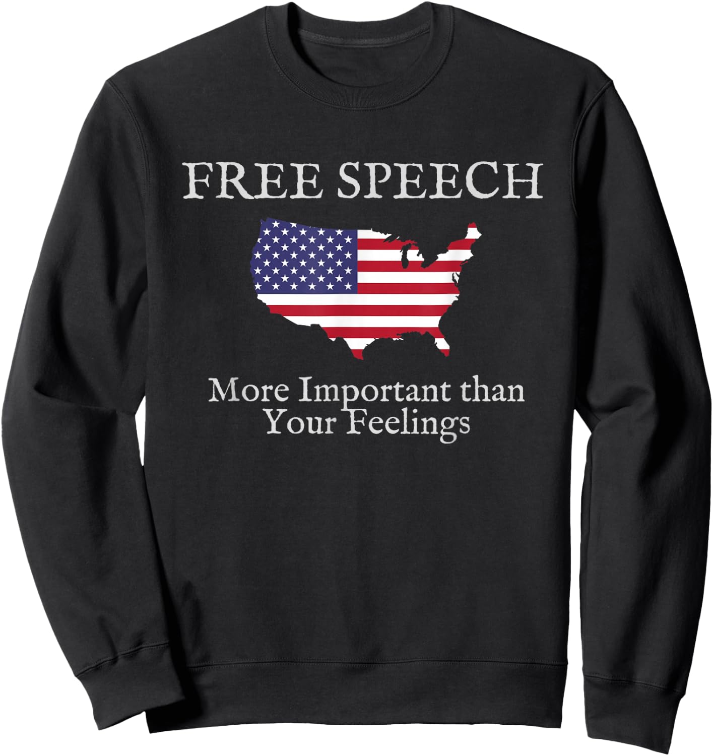 Free Speech is More Important - First Amendment T Shirt Sweatshirt - Sweatshirt | Black