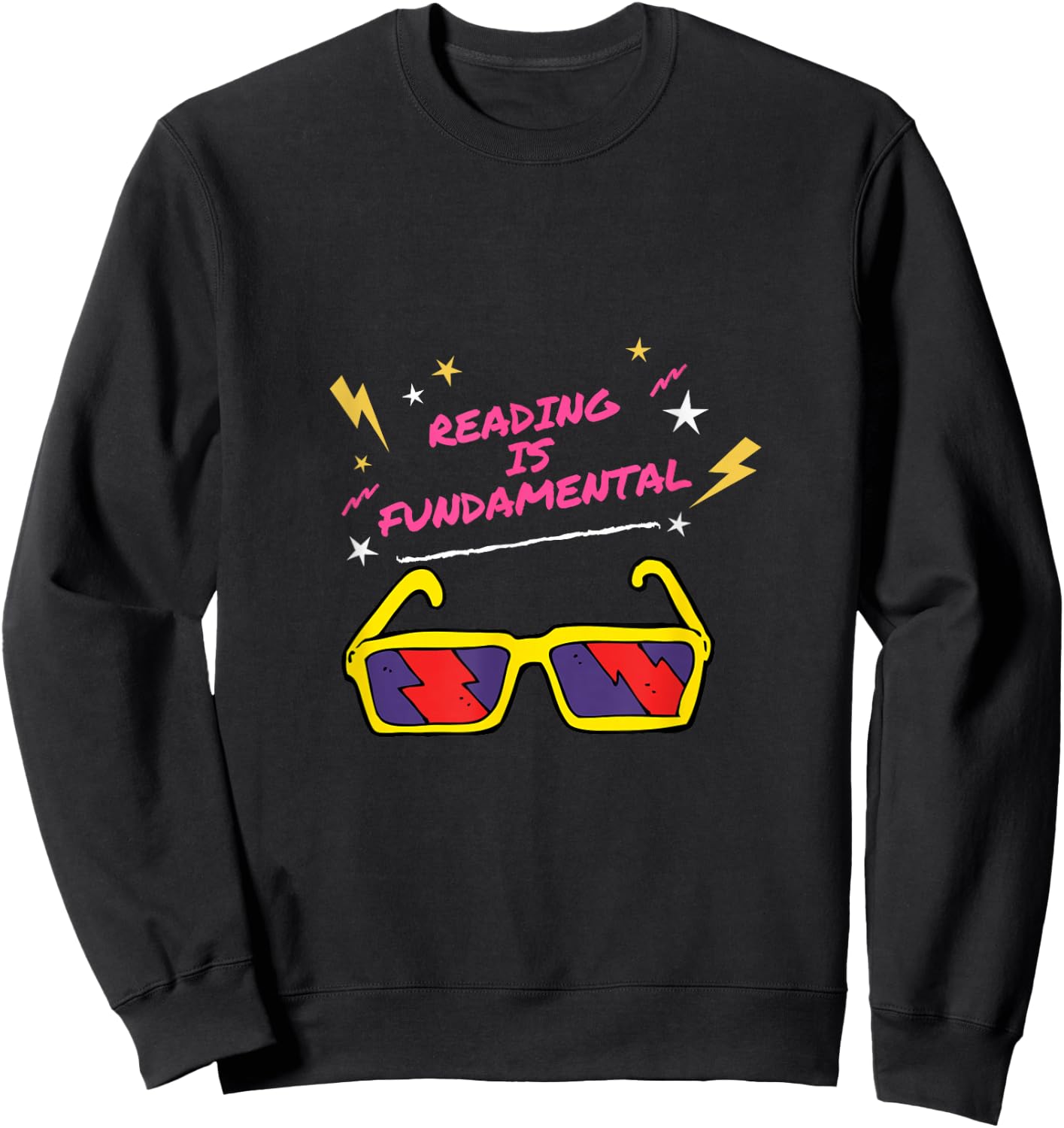 Reading is Fundamental | Retro Book Lover Gifts Sweatshirt - Sweatshirt | Black