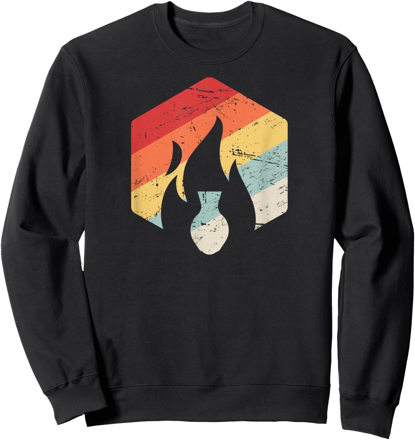 Retro Vintage Kiln - Clay Sculpture, Pottery & Ceramics Sweatshirt - Sweatshirt | Black