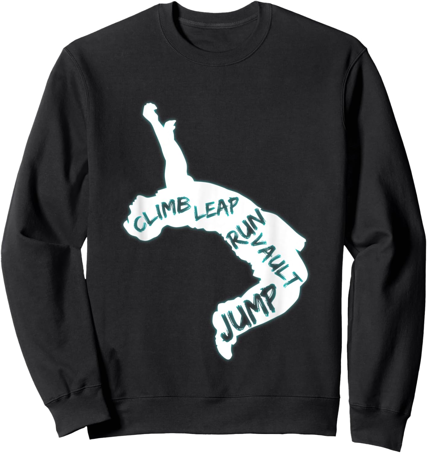 Parkour City Ninja Free Running Leap Vault Jump Athlete Gift Sweatshirt - Sweatshirt | Black