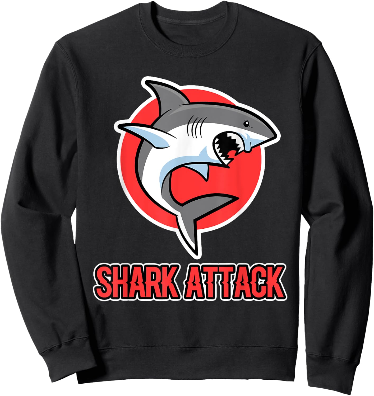 Shark Design - Shark Attack - Shark Sweatshirt - Sweatshirt | Black