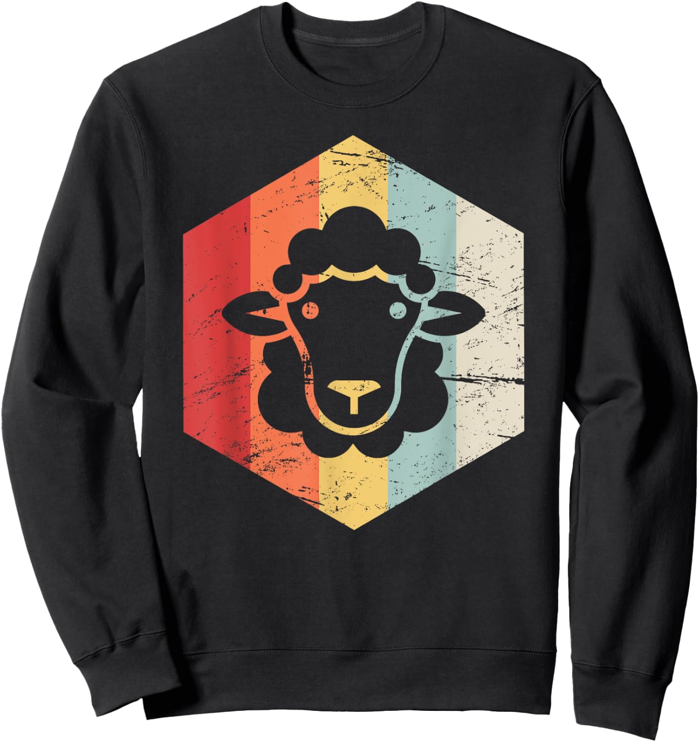 Retro Sheep Sweatshirt - Sweatshirt | Black