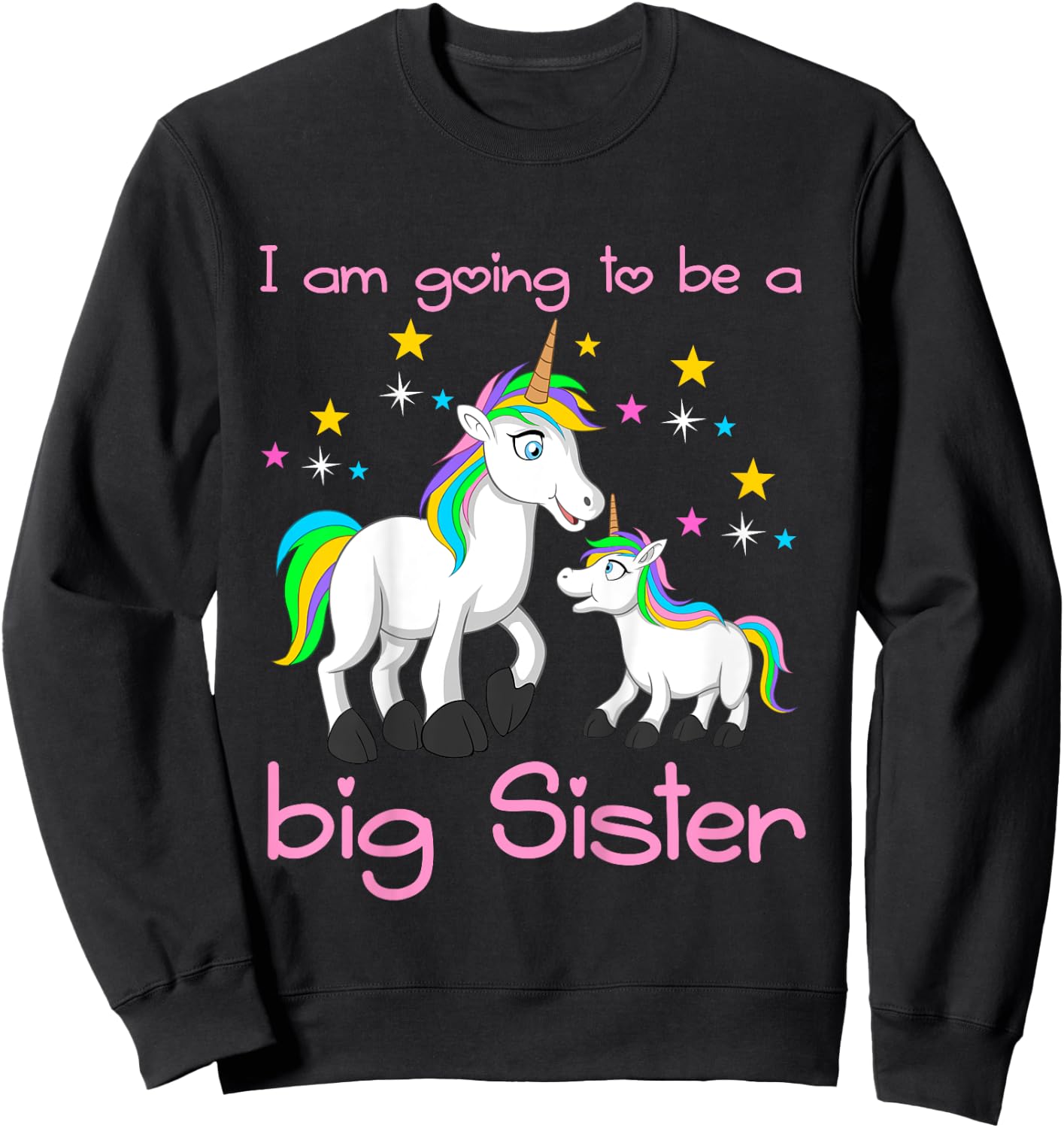 I am going to be a big sister Sweatshirt - Sweatshirt | Black