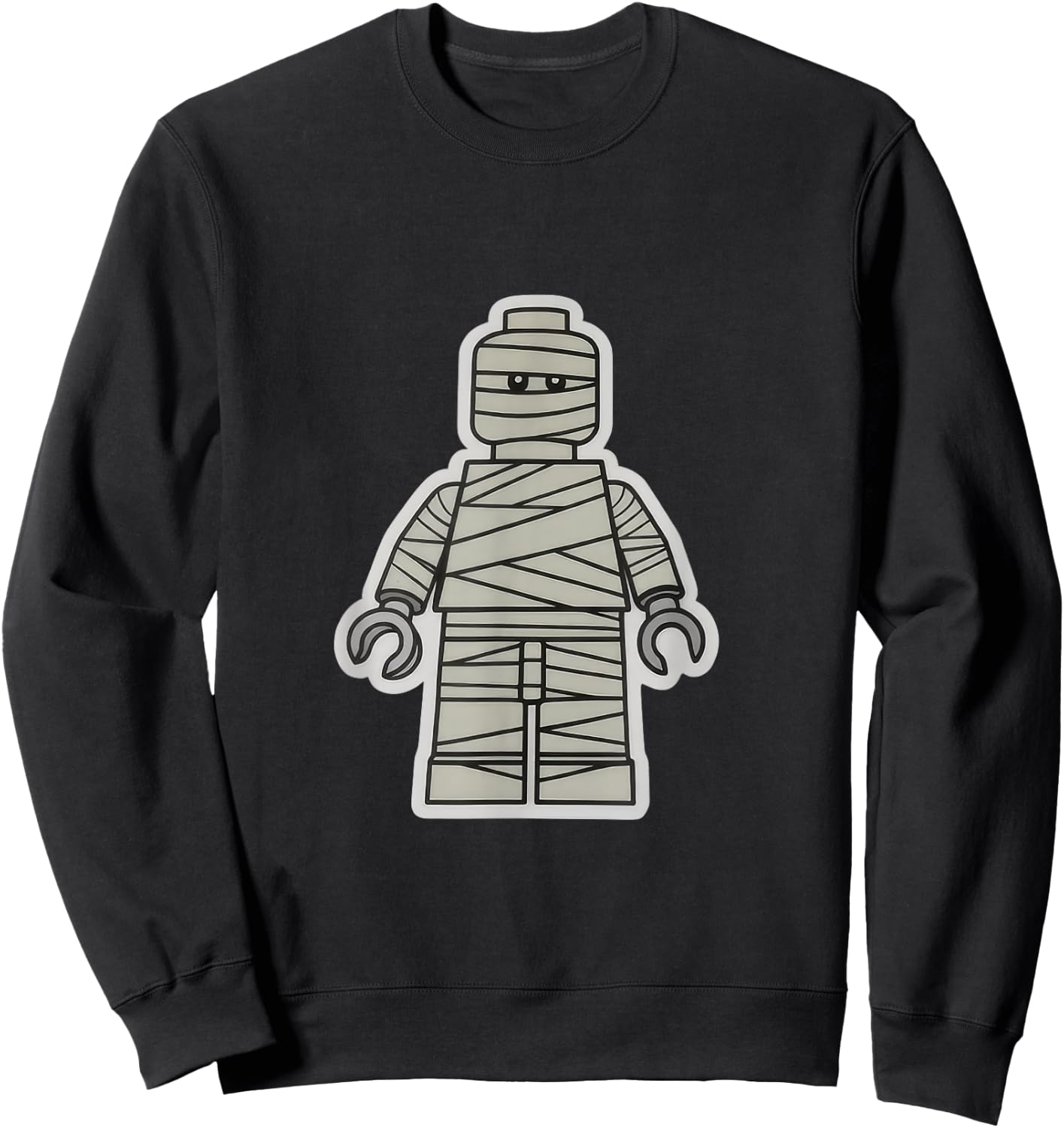Halloween Building Brick Man - Mummy Sweatshirt - Sweatshirt | Black
