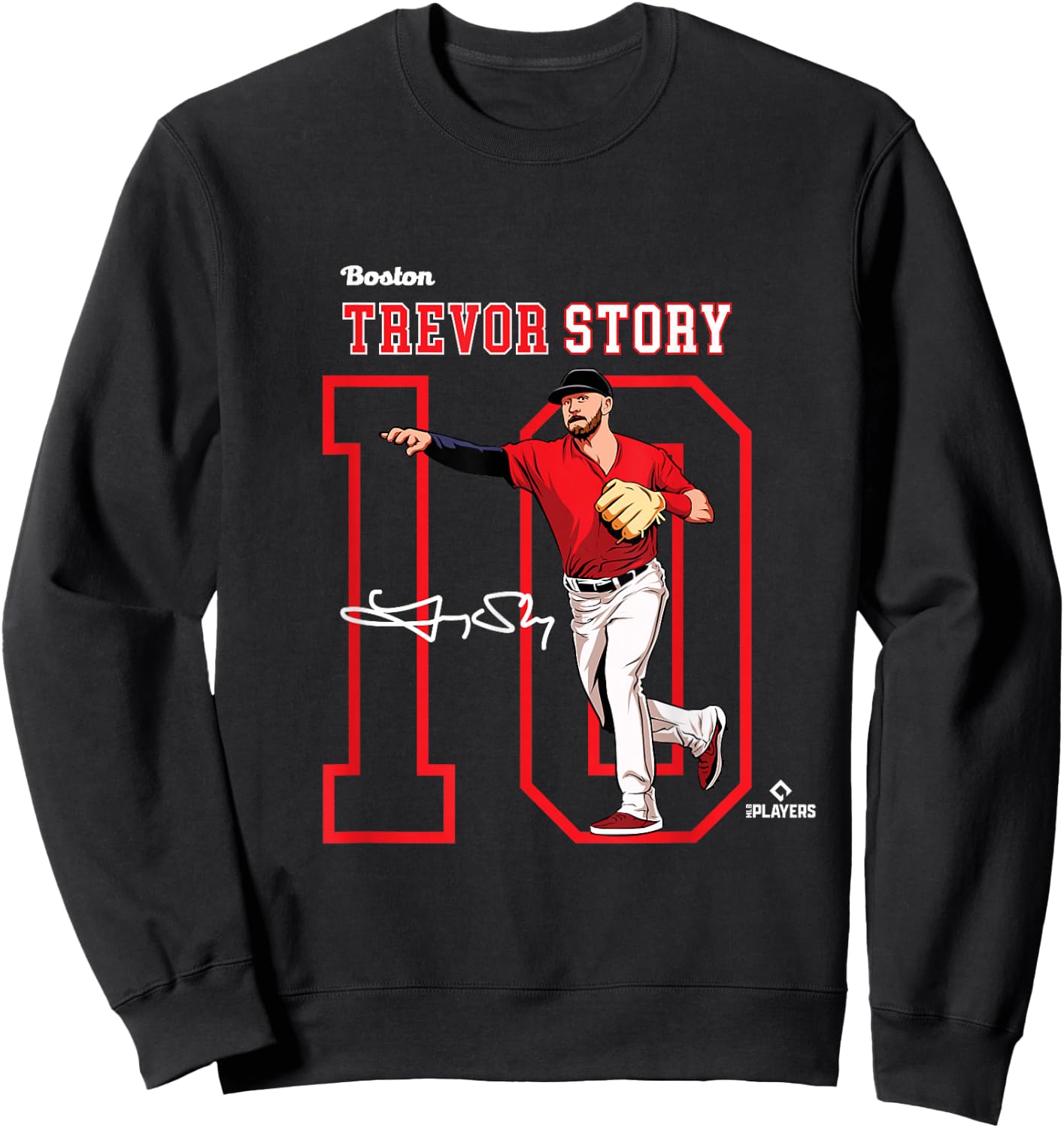 Trevor Story | Boston Baseball Players | MLBTSY3004 Sweatshirt - Sweatshirt | Black