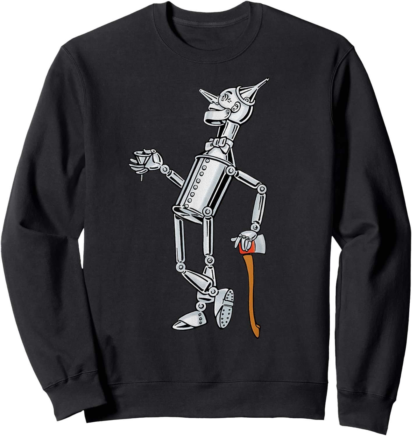 OZ Tin Man Shirt Art-Retro The Wizard of OZ Vintage Tin Man Sweatshirt - Sweatshirt | Black