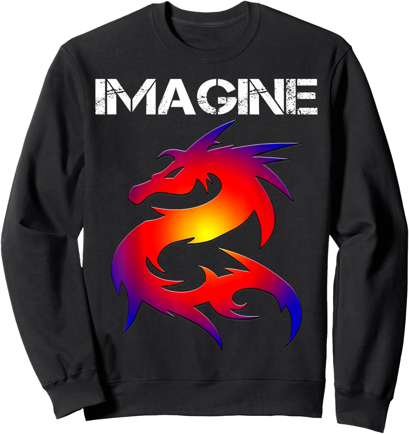IMAGINE Fantasy Dragon Style Great For Gift Sweatshirt - Sweatshirt | Black