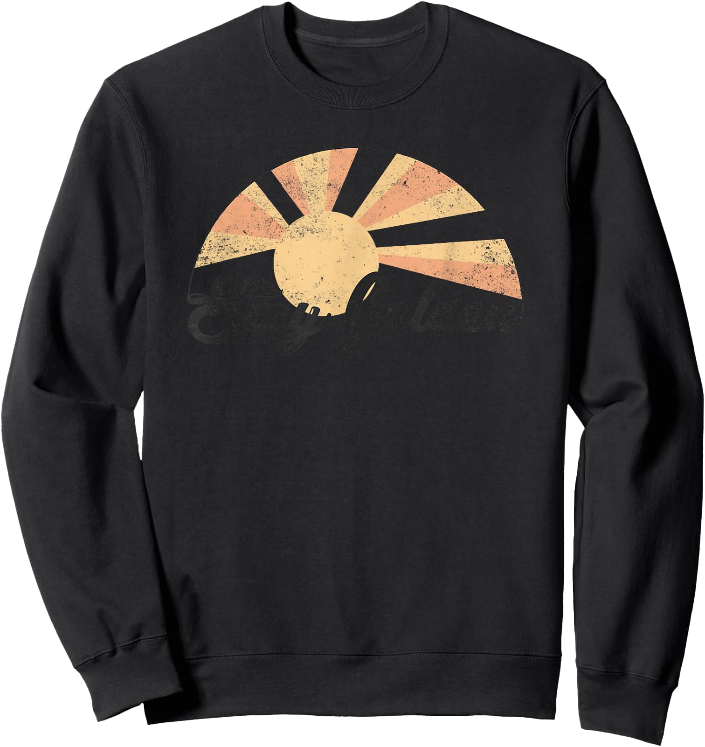 Vintage Stay Golden Positive Sunshine Optimistic Inspire Sweatshirt - Sweatshirt | Black