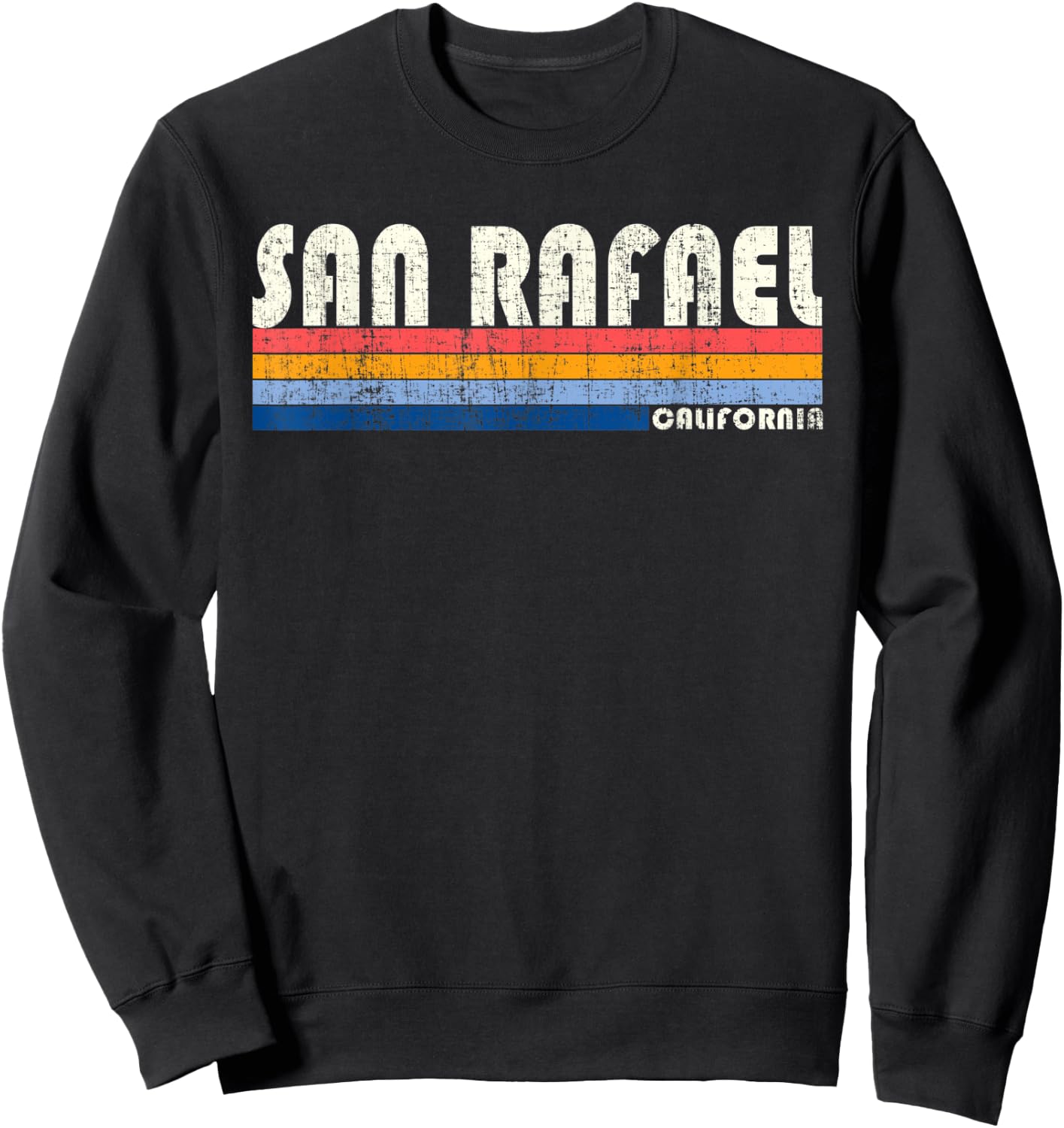 Vintage 70s 80s Style San Rafael CA Sweatshirt - Sweatshirt | Black
