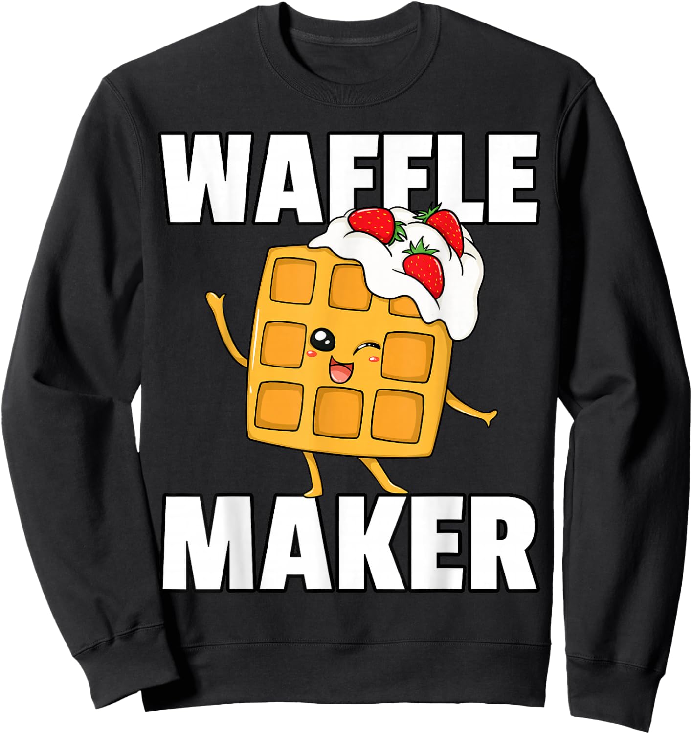 Waffle World's Best Waffle Maker Cute Lovers Syrup Sweatshirt - Sweatshirt | Black