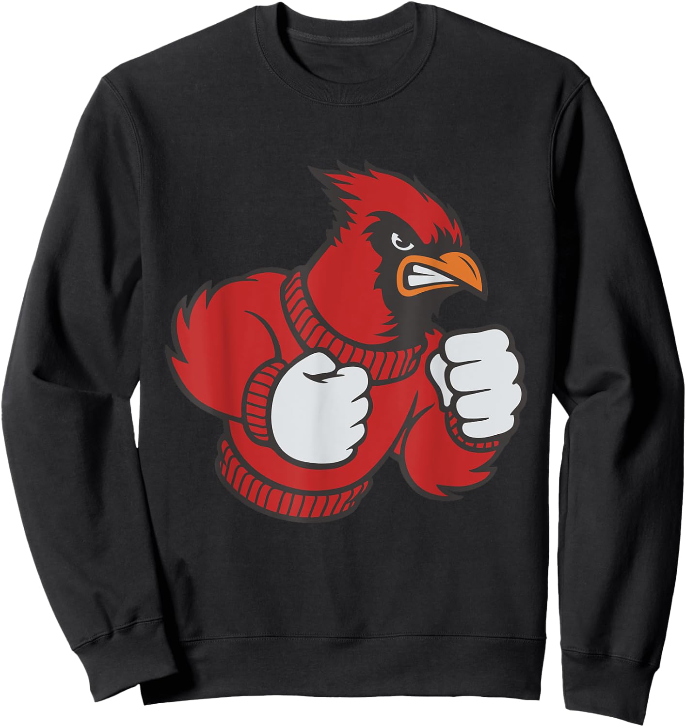 Cardinal Shirt - Fighting Cardinals Shirt - Mad Bird Graphic Sweatshirt - Sweatshirt | Black