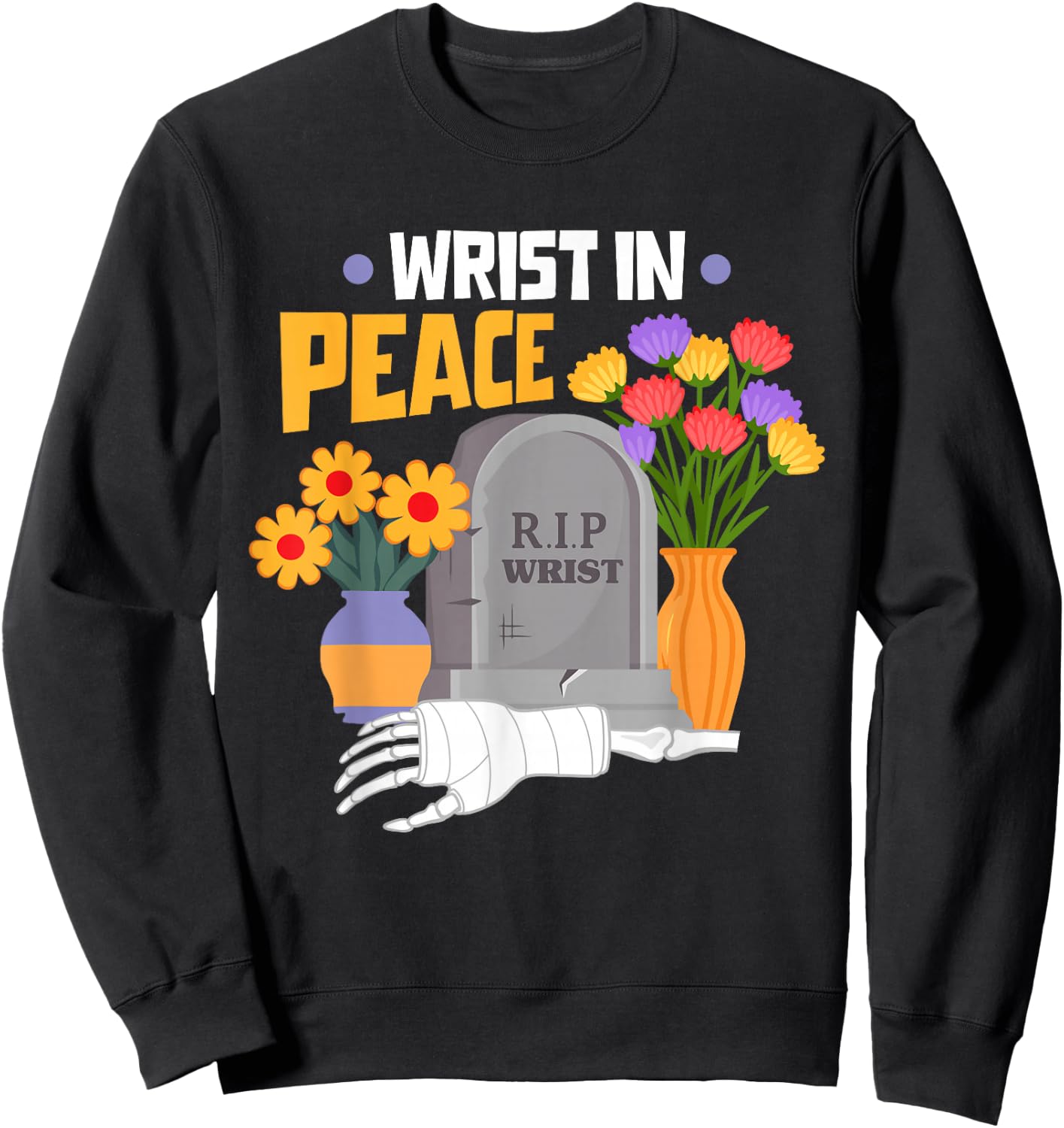 Recovery Broken Arm Wrist In Peace Sweatshirt - Sweatshirt | Black