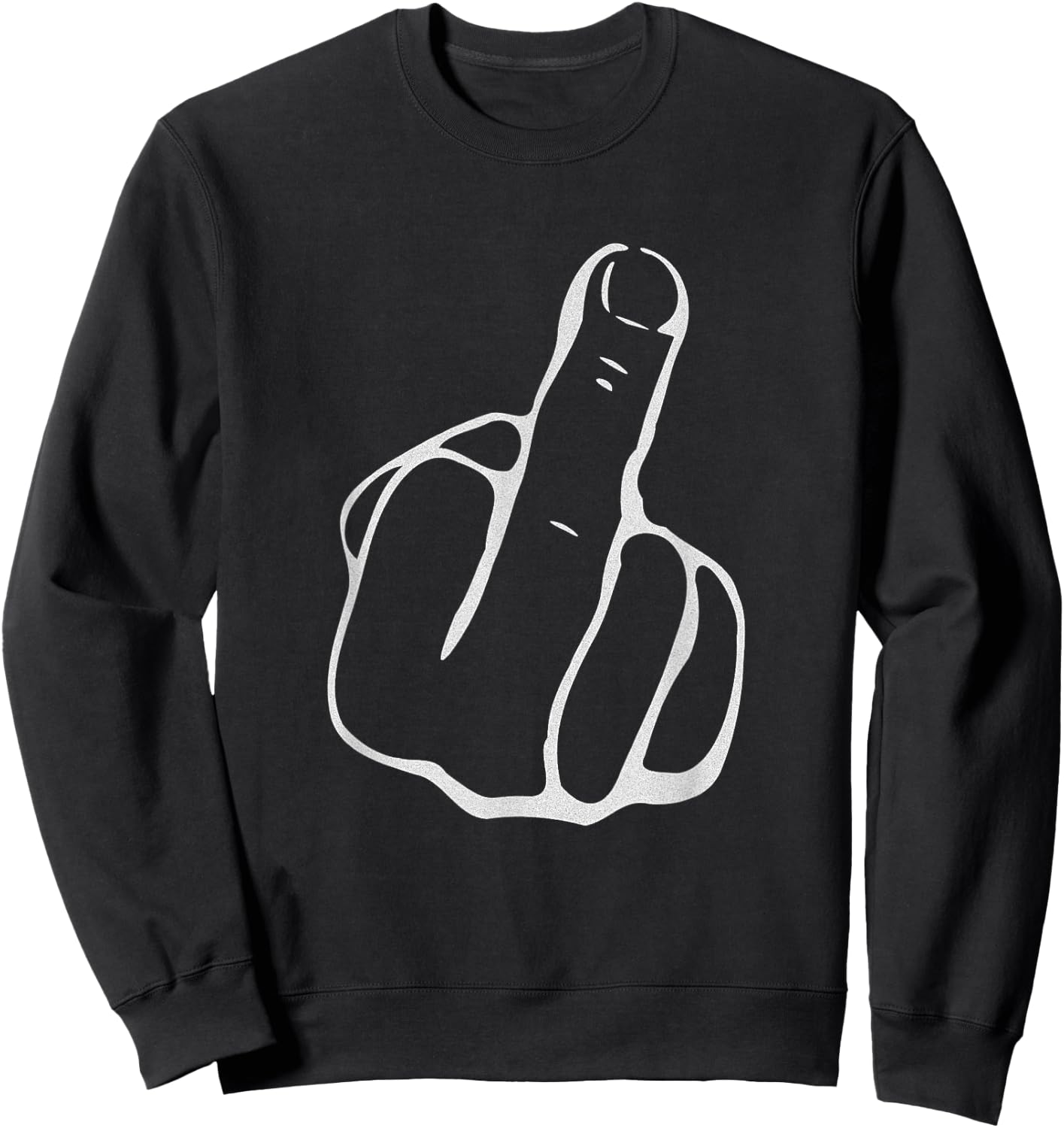 Middle Finger Flip Off Sweatshirt - Sweatshirt | Black