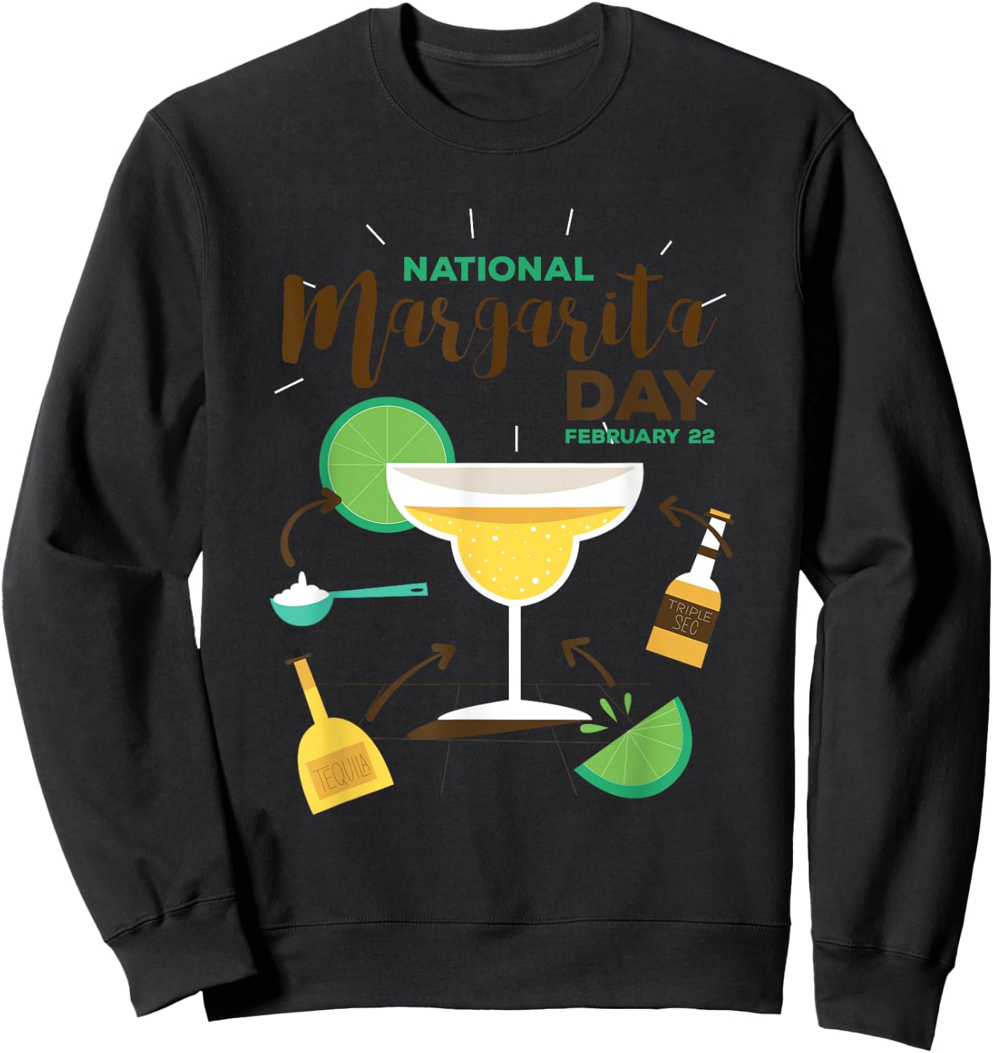 National Margarita Day Sweatshirt - Sweatshirt | Black